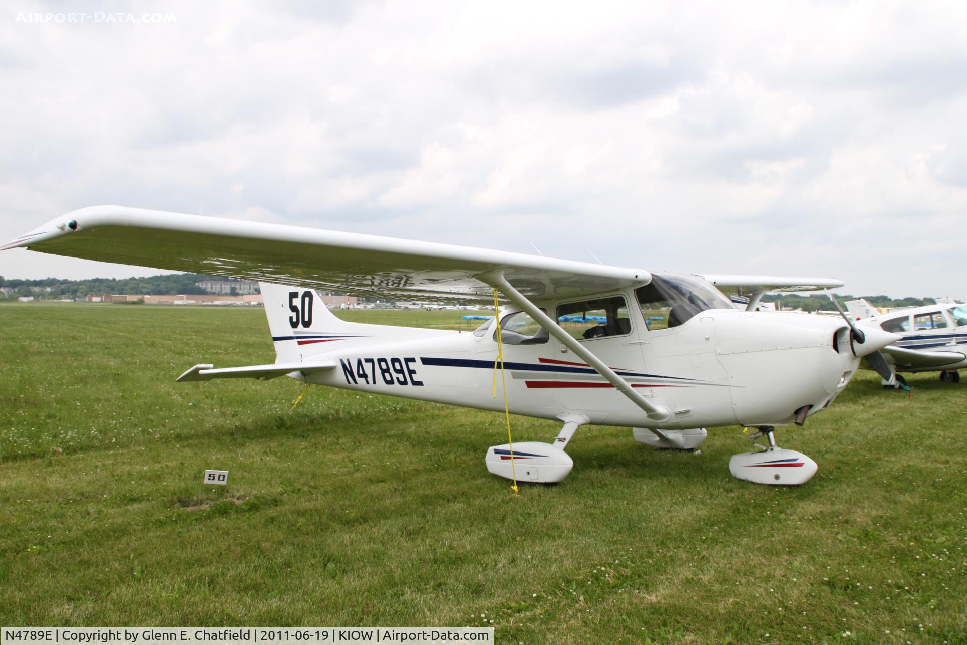 N4789E, 1978 Cessna 172N C/N 17271654, In town for the 99s' Air Race Classic. Iowa City starting point dropped due to weather.