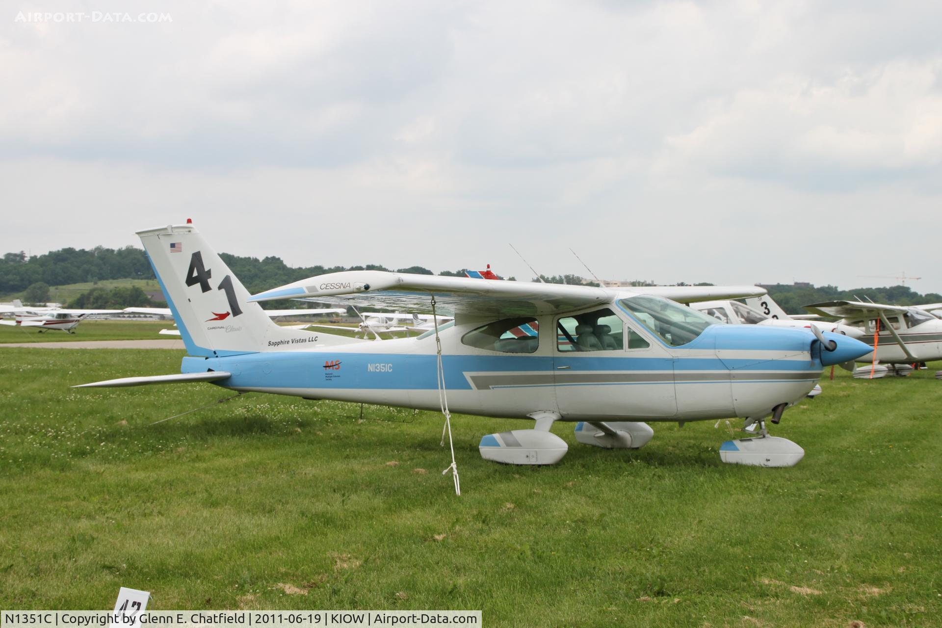 N1351C, Cessna 177B Cardinal C/N 17702708, In town for the 99s' Air Race Classic. Iowa City starting point dropped due to weather.