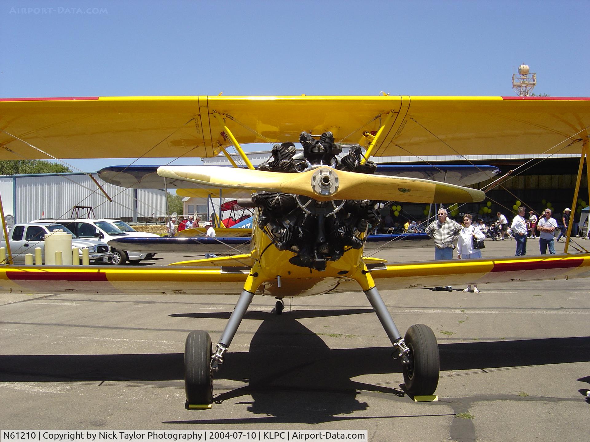 N61210, 1942 Boeing A75N1(PT17) C/N 75-6488, On display at the Lompoc Piper Cub Fly-in