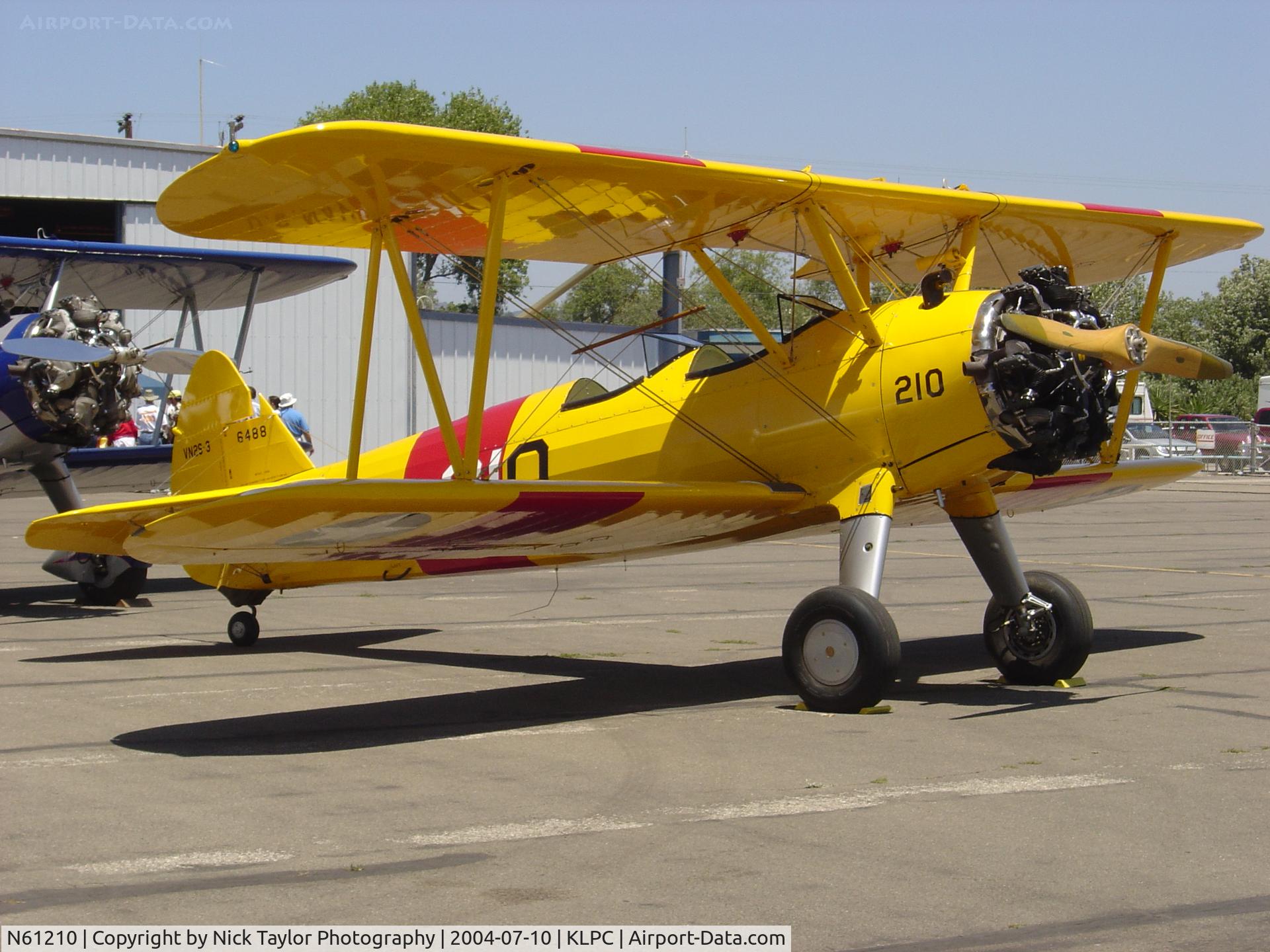 N61210, 1942 Boeing A75N1(PT17) C/N 75-6488, On display at the Lompoc Piper Cub Fly-in