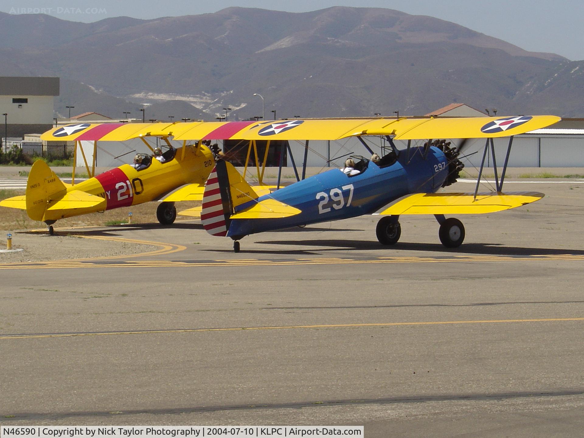 N46590, 1940 Boeing PT-13B C/N 75-297, Taking off 25