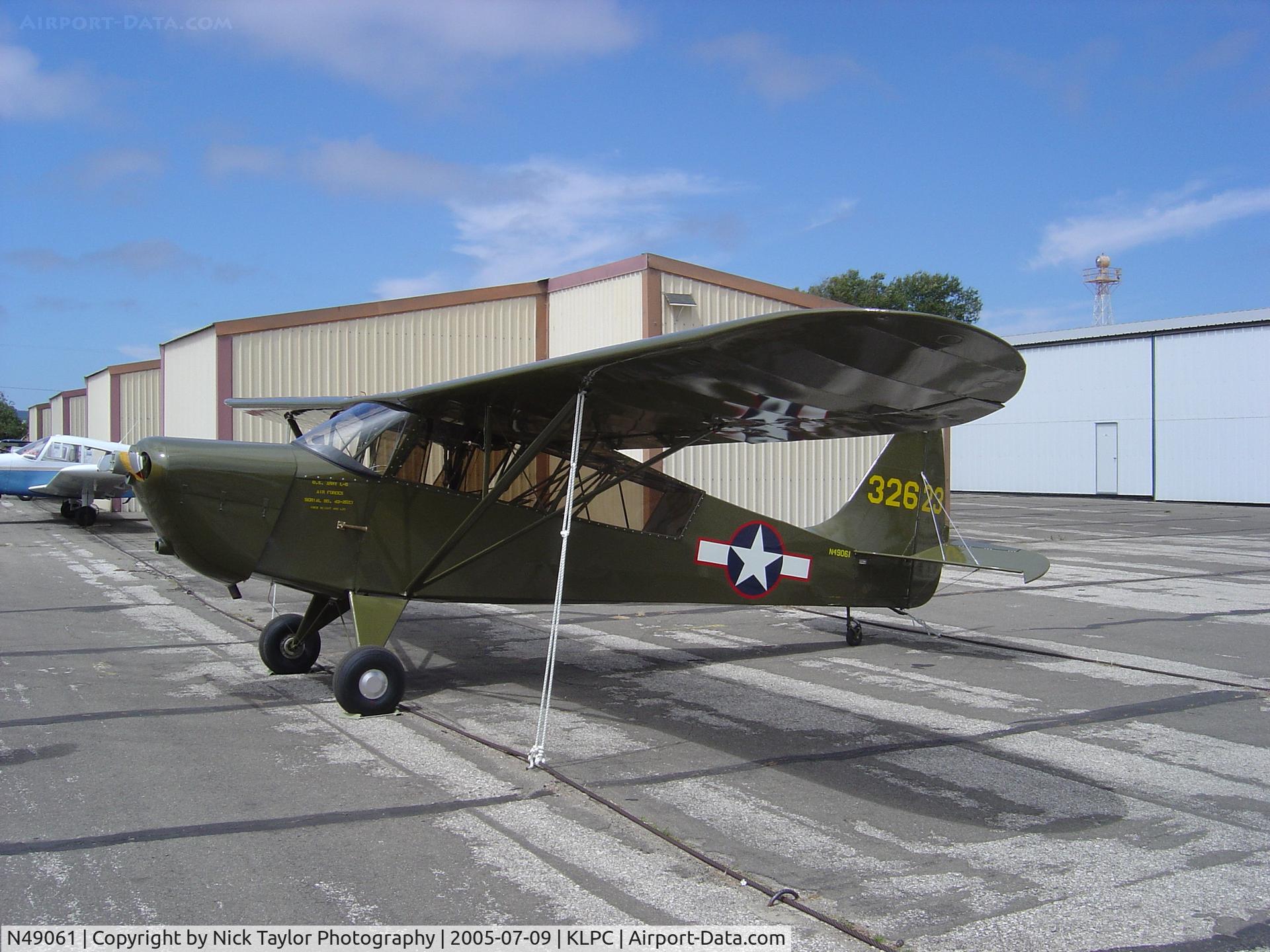 N49061, 1943 Interstate S-1B1 Cadet C/N 65, On display at the Lompoc Piper Cub Fly-in