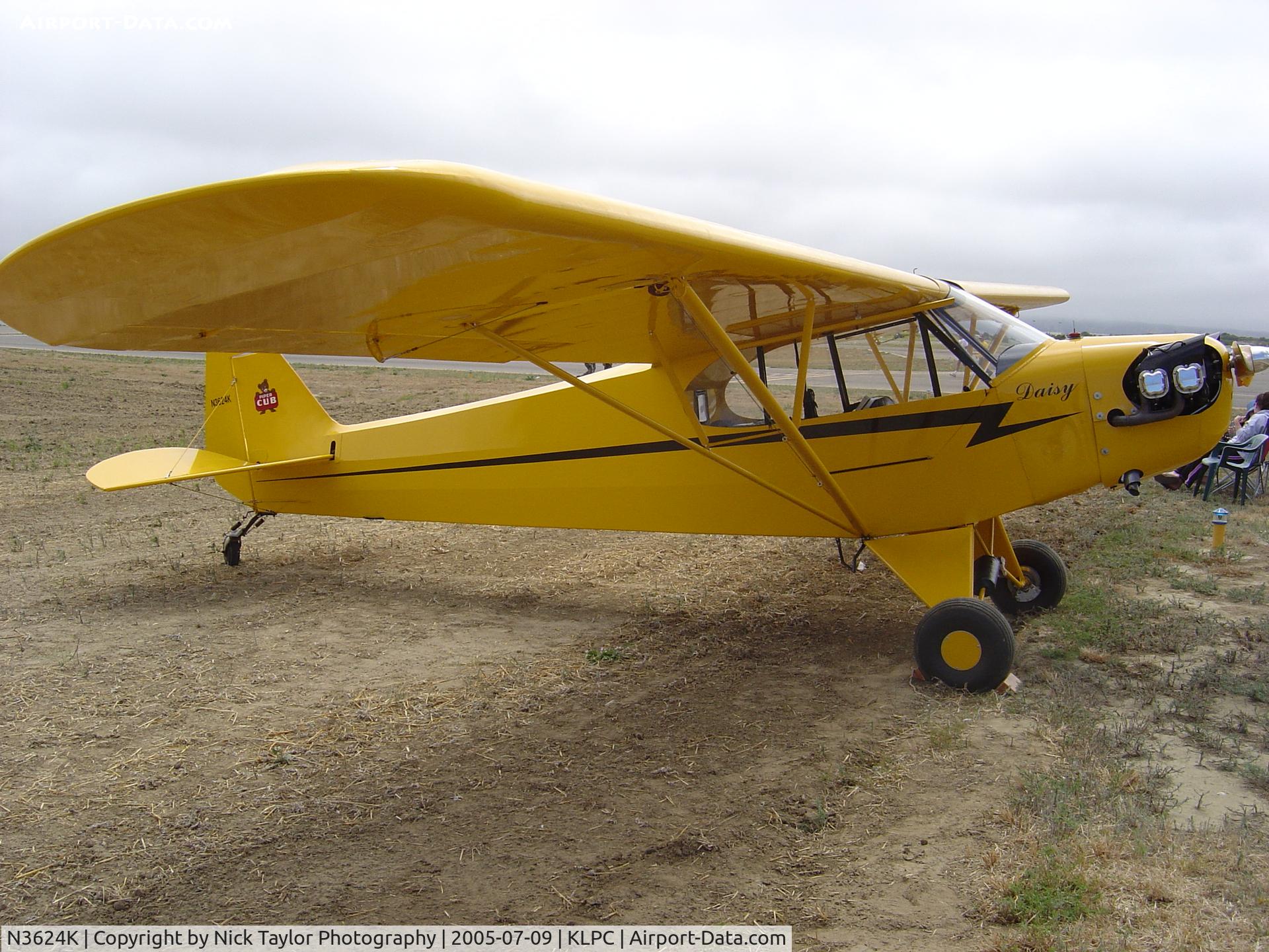 N3624K, 1946 Piper J3C-65 Cub C/N 22317, On display at the Lompoc Piper Cub Fly-in