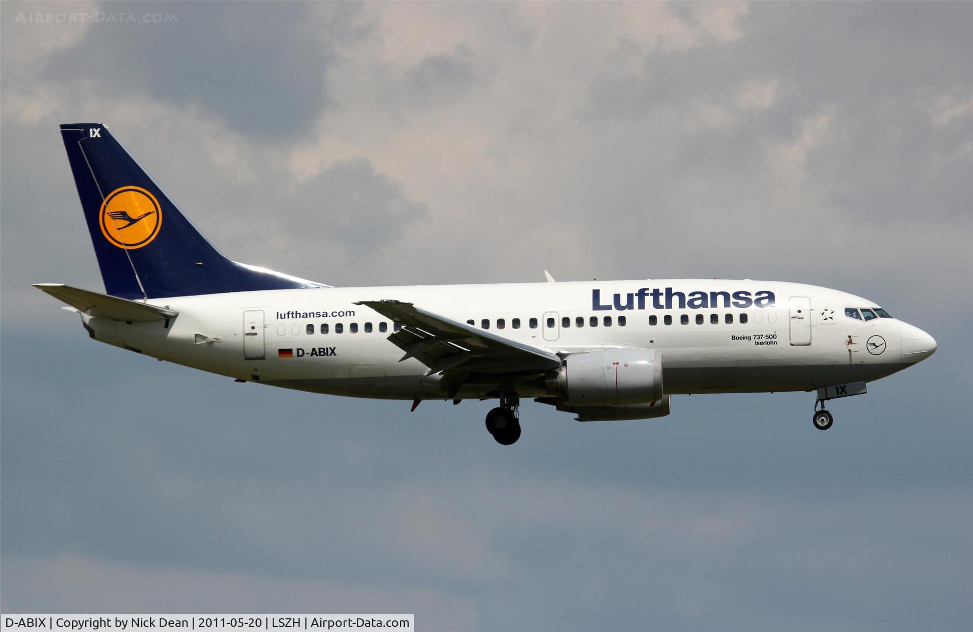D-ABIX, 1991 Boeing 737-530 C/N 24946, LSZH/ZRH