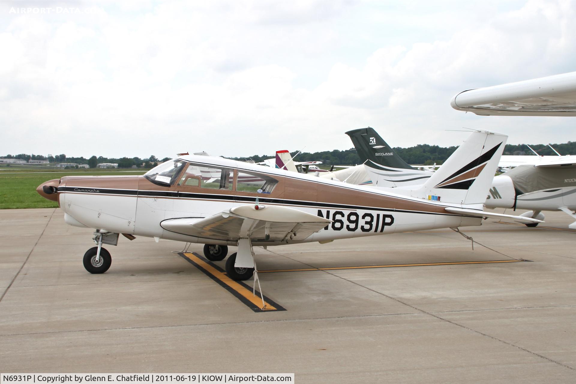 N6931P, 1960 Piper PA-24 C/N 24-2065, In town for the 99s' Air Race Classic. Iowa City starting point dropped due to weather.
