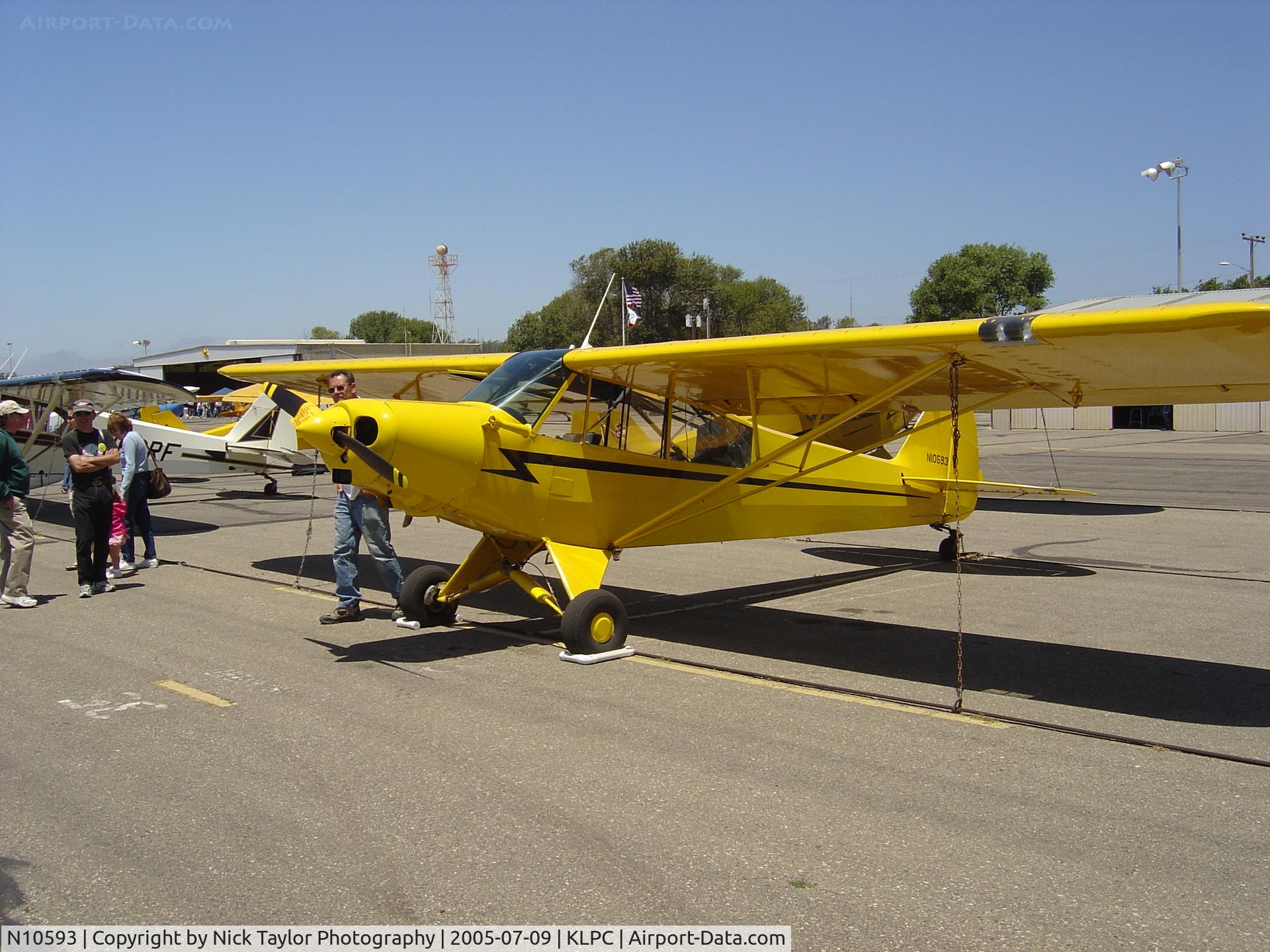 N10593, 1958 Piper L-21A C/N 18-893, On display at the Lompoc Piper Cub Fly-in