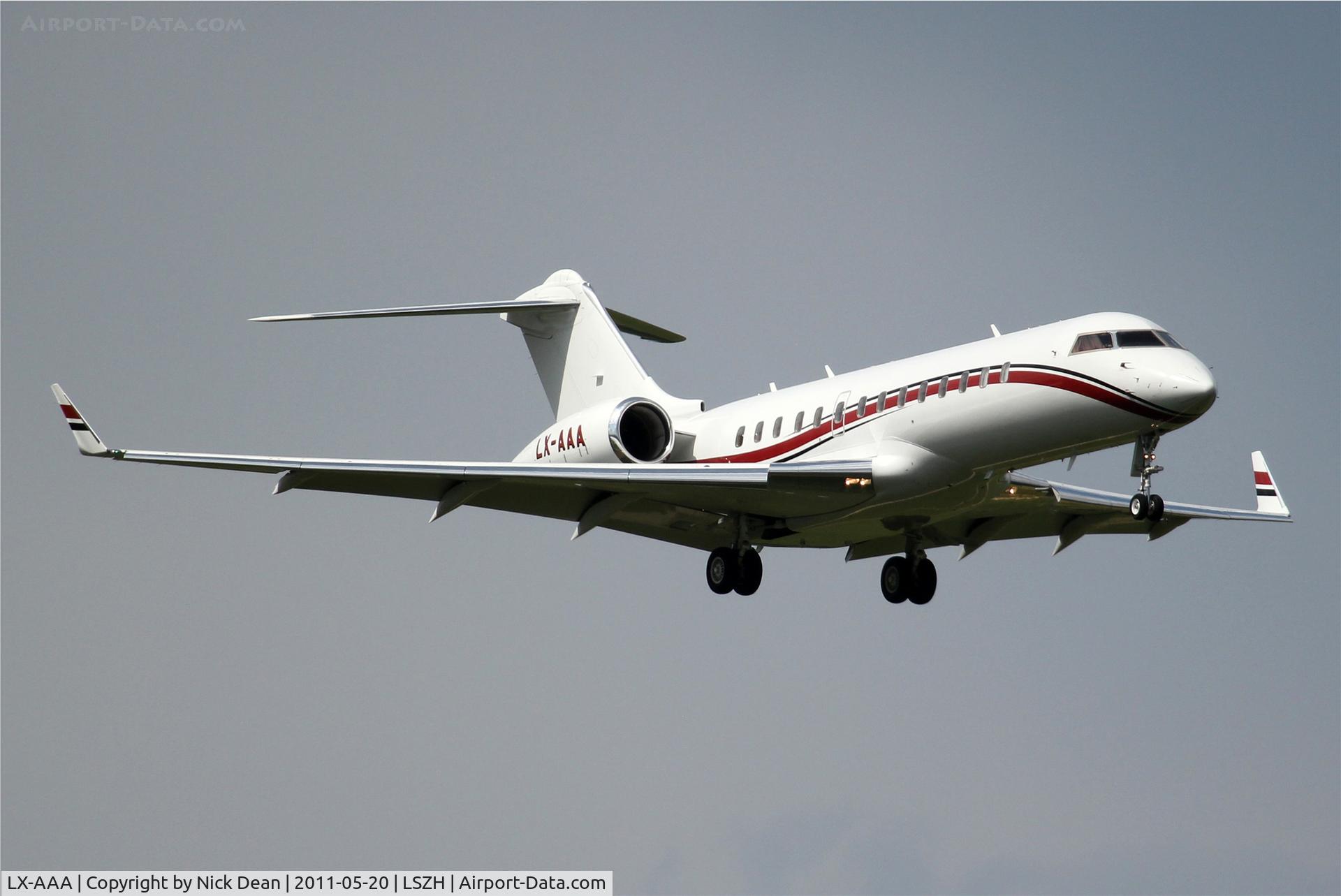LX-AAA, 2004 Bombardier BD-700-1A10 Global Express C/N 9133, LSZH/ZRH