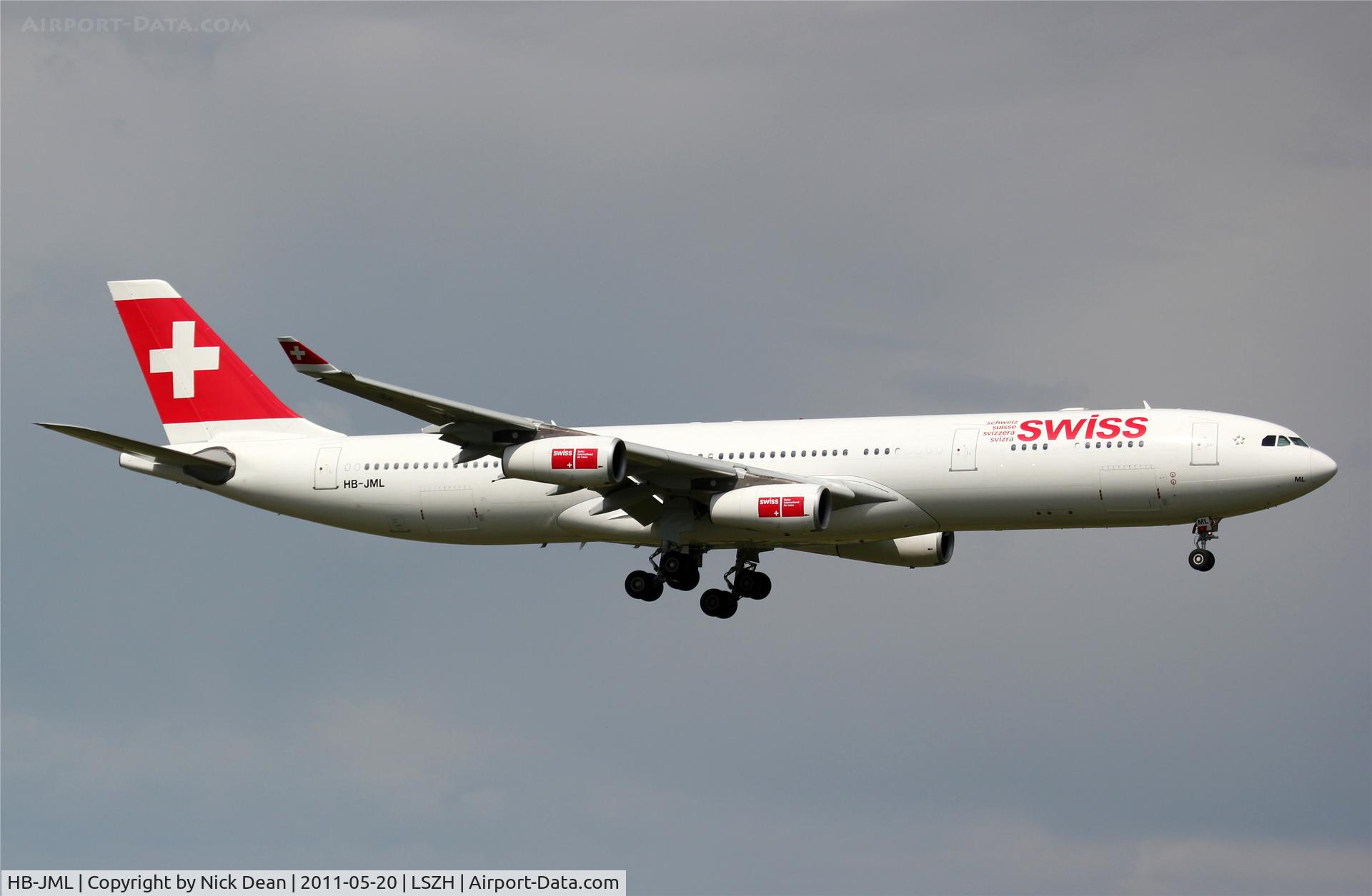 HB-JML, 1999 Airbus A340-313 C/N 263, LSZH/ZRH