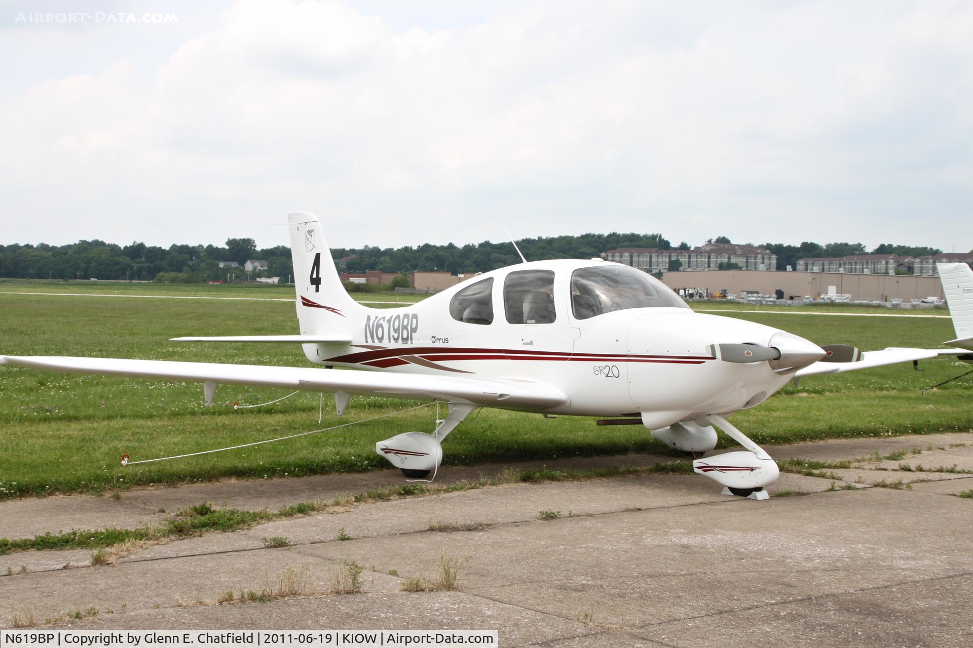 N619BP, 2003 Cirrus SR20 C/N 1313, In town for the 99s' Air Race Classic. Iowa City starting point dropped due to weather.
