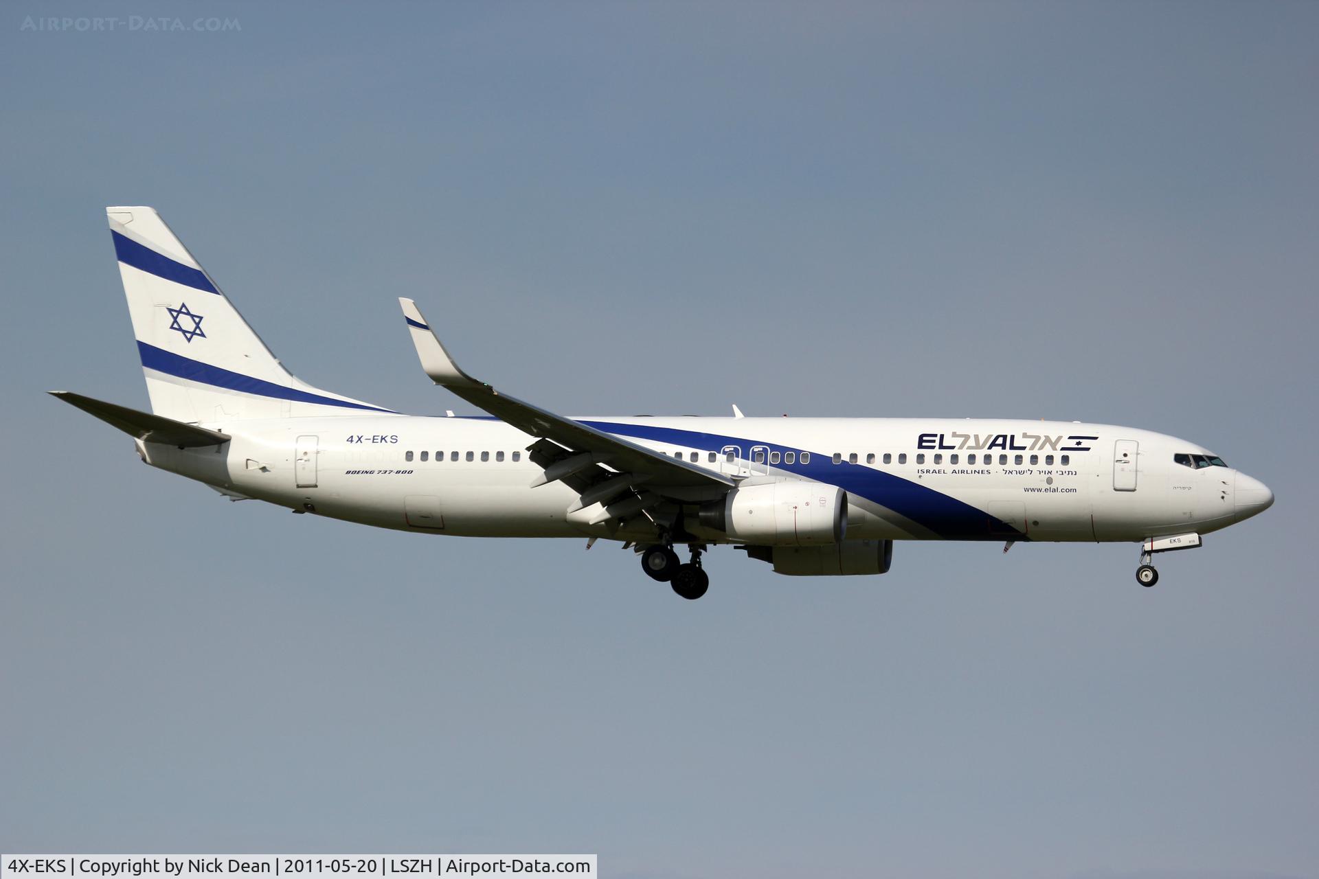 4X-EKS, 2008 Boeing 737-8HX C/N 36433, LSZH/ZRH