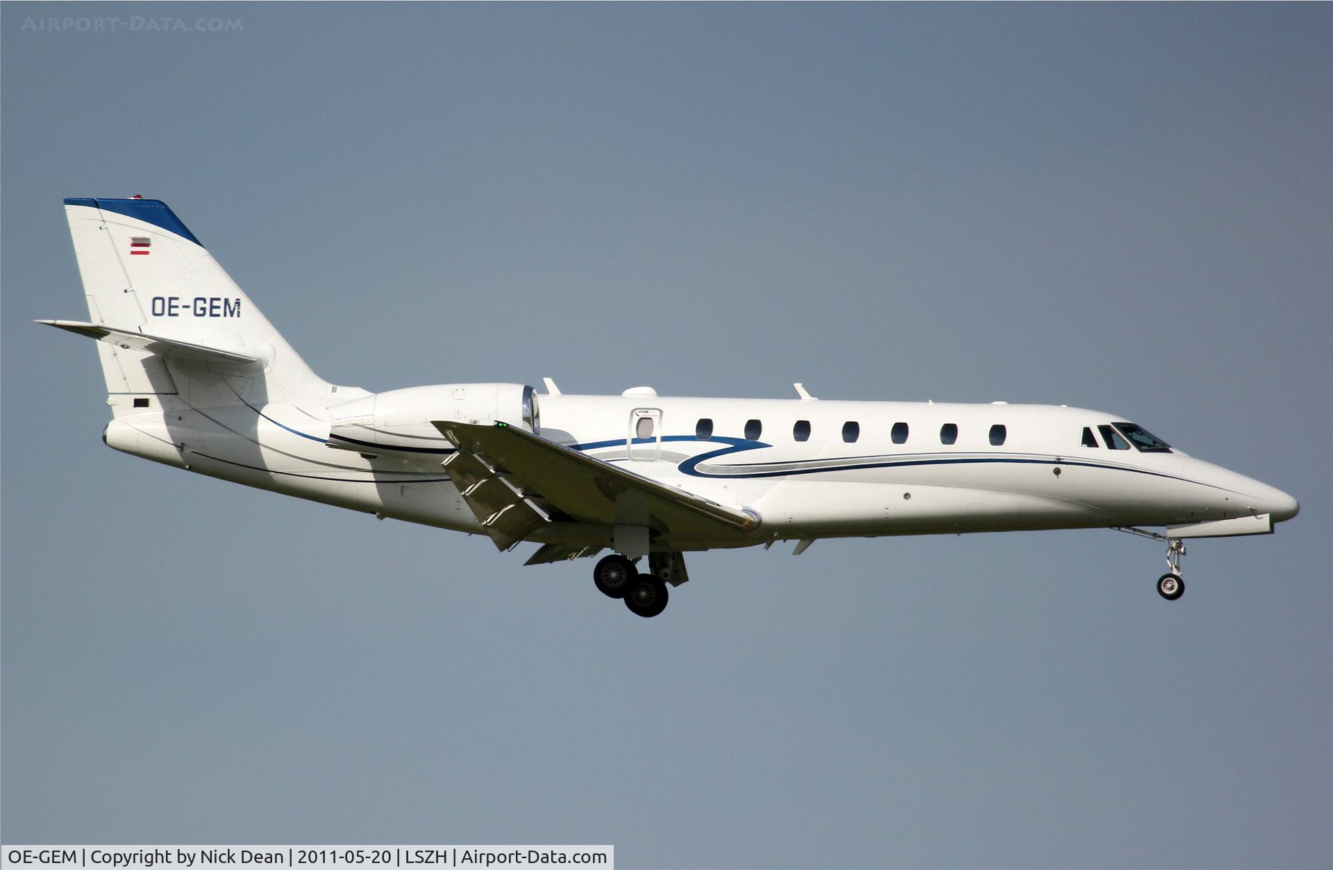 OE-GEM, 2005 Cessna 680 Citation Sovereign C/N 680-0033, LSZH/ZRH