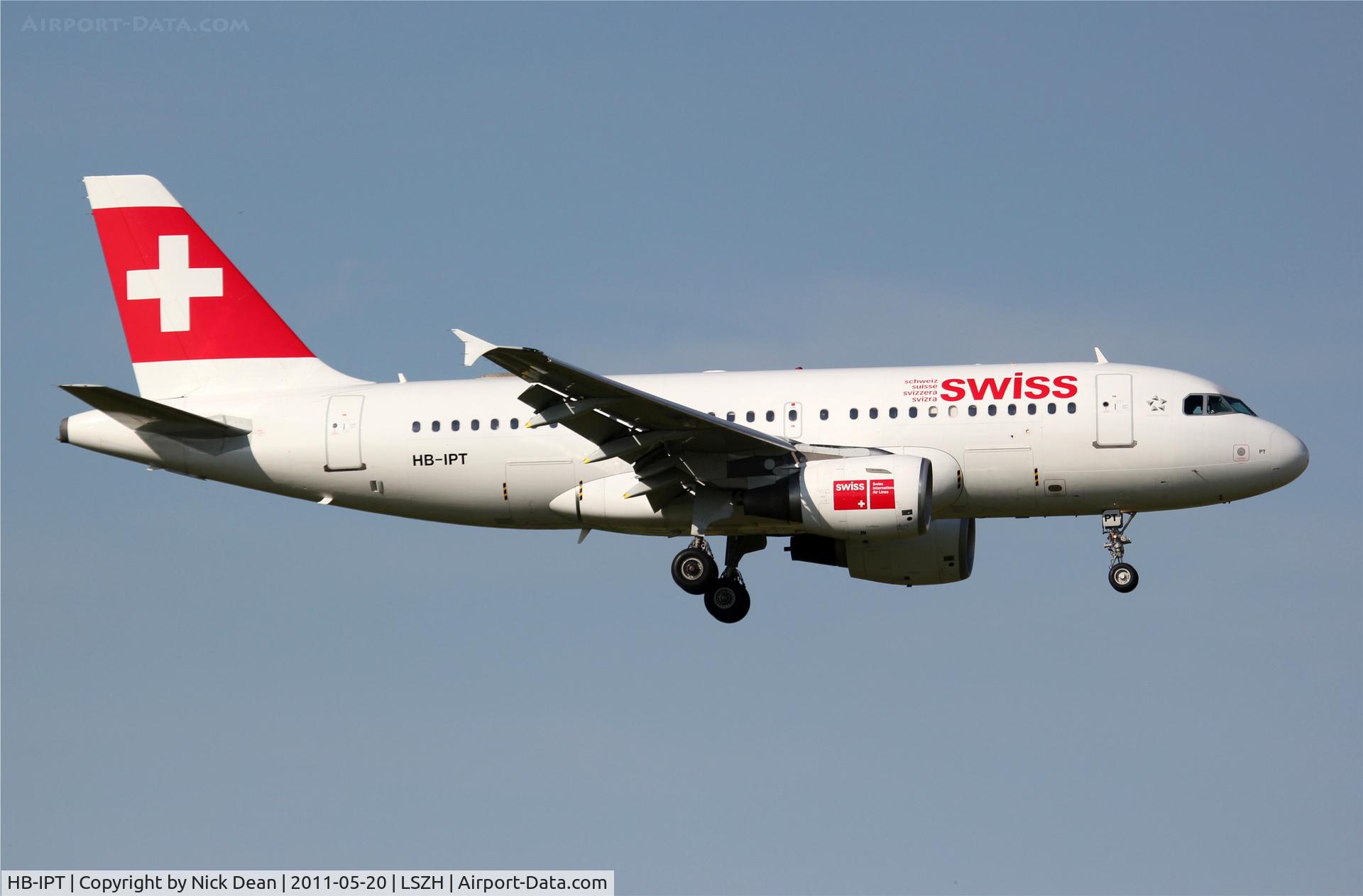 HB-IPT, 1997 Airbus A319-112 C/N 727, LSZH/ZRH