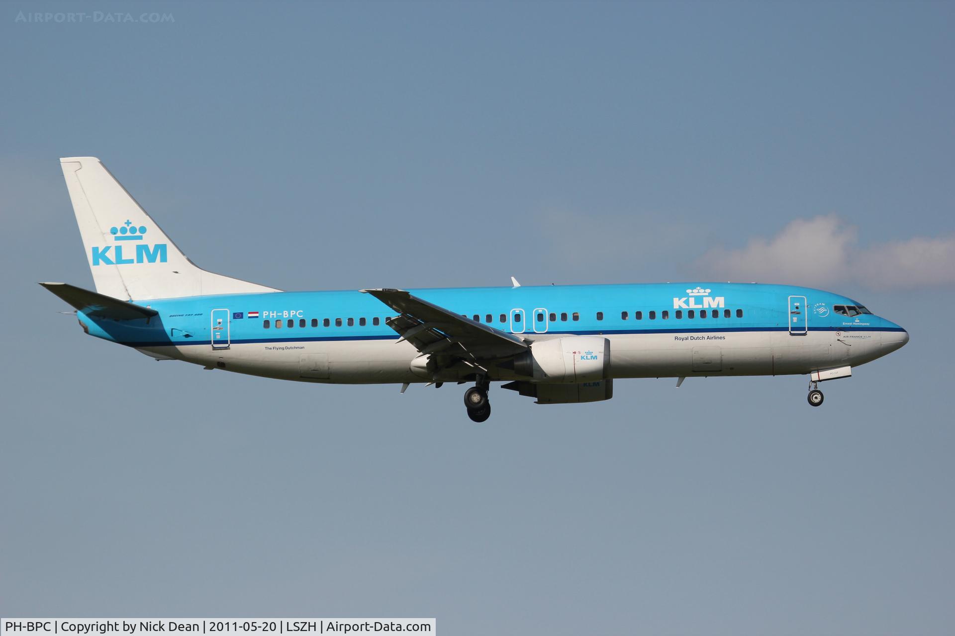 PH-BPC, 1989 Boeing 737-4Y0 C/N 24468, LSZH/ZRH