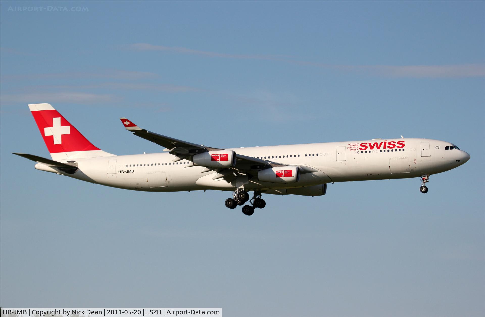 HB-JMB, 2003 Airbus A340-313 C/N 545, LSZH/ZRH
