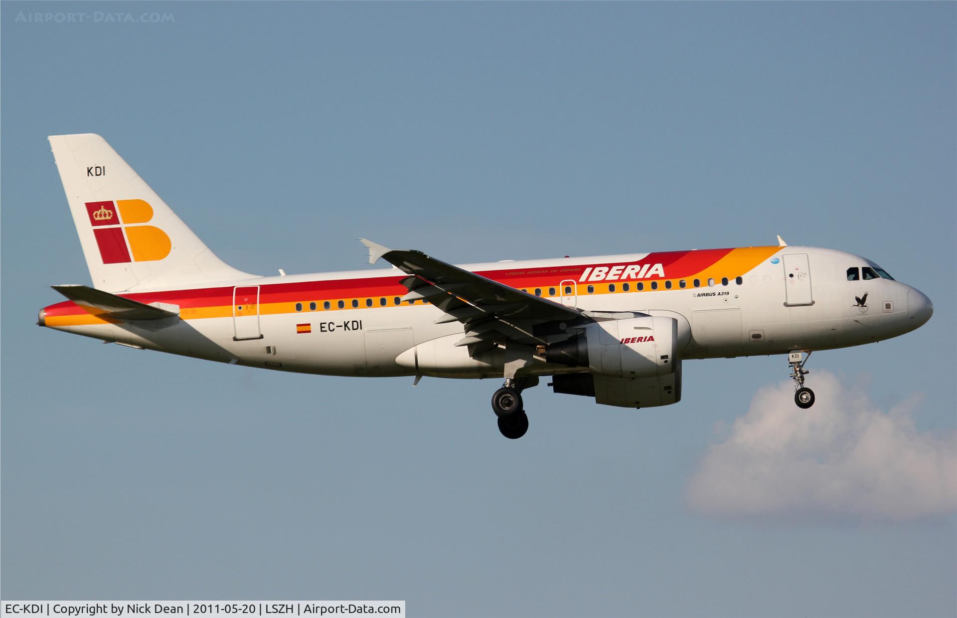 EC-KDI, 2007 Airbus A319-111 C/N 3102, LSZH/ZRH