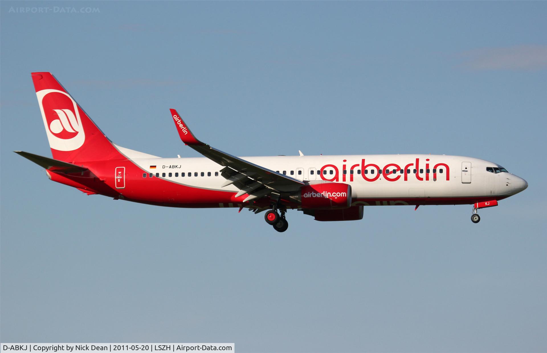 D-ABKJ, 2010 Boeing 737-86J C/N 37749, LSZH/ZRH