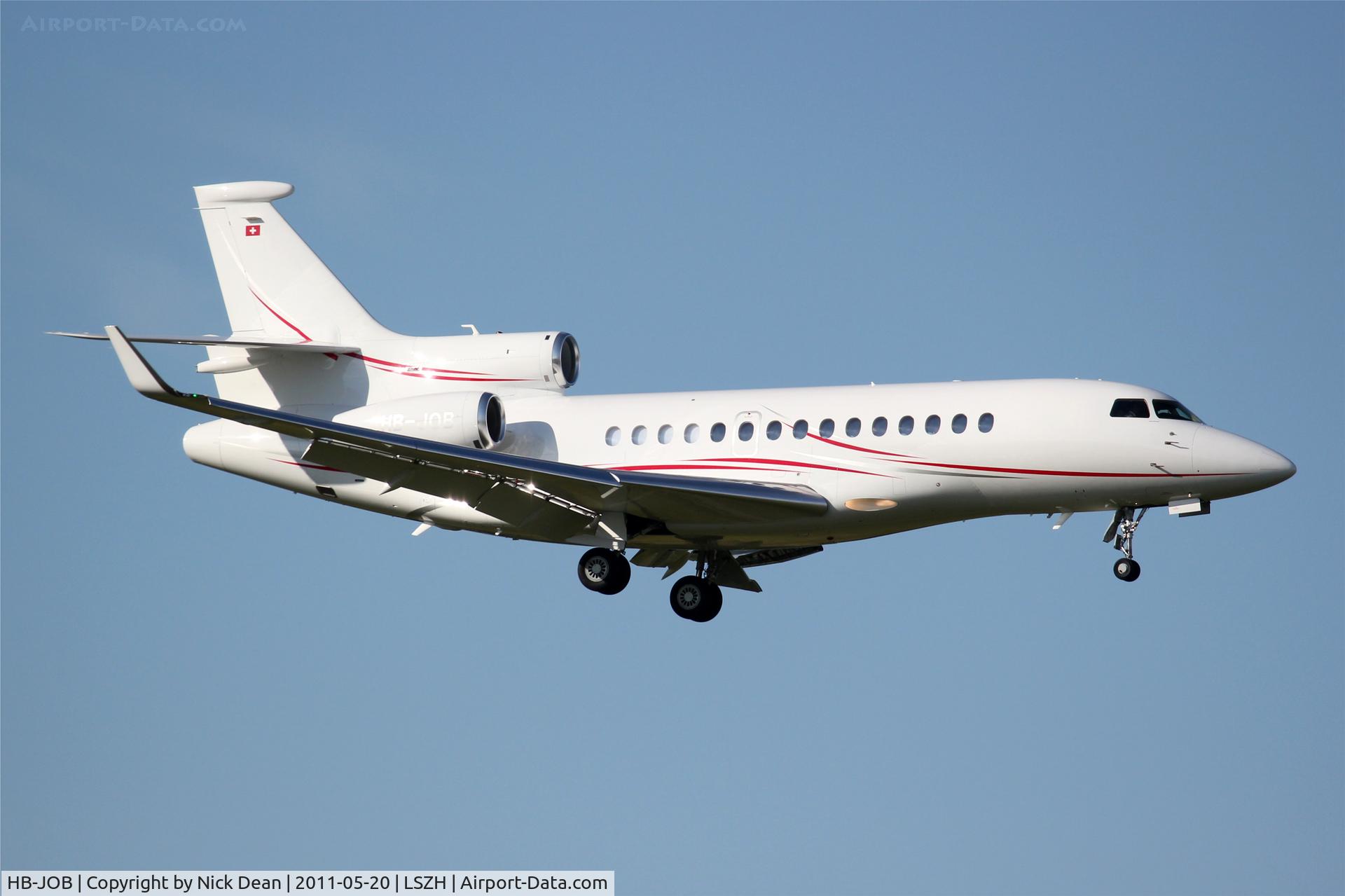 HB-JOB, 2009 Dassault Falcon 7X C/N 080, LSZH/ZRH