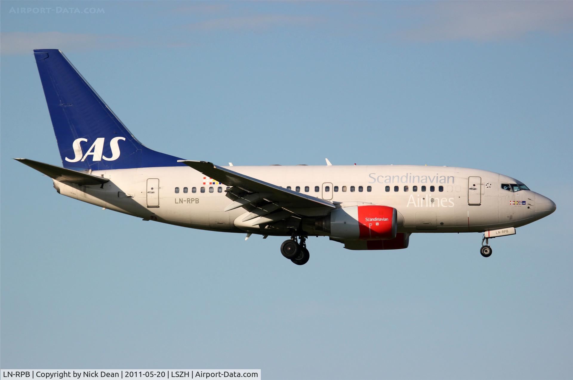 LN-RPB, 1998 Boeing 737-683 C/N 28294, LSZH/ZRH