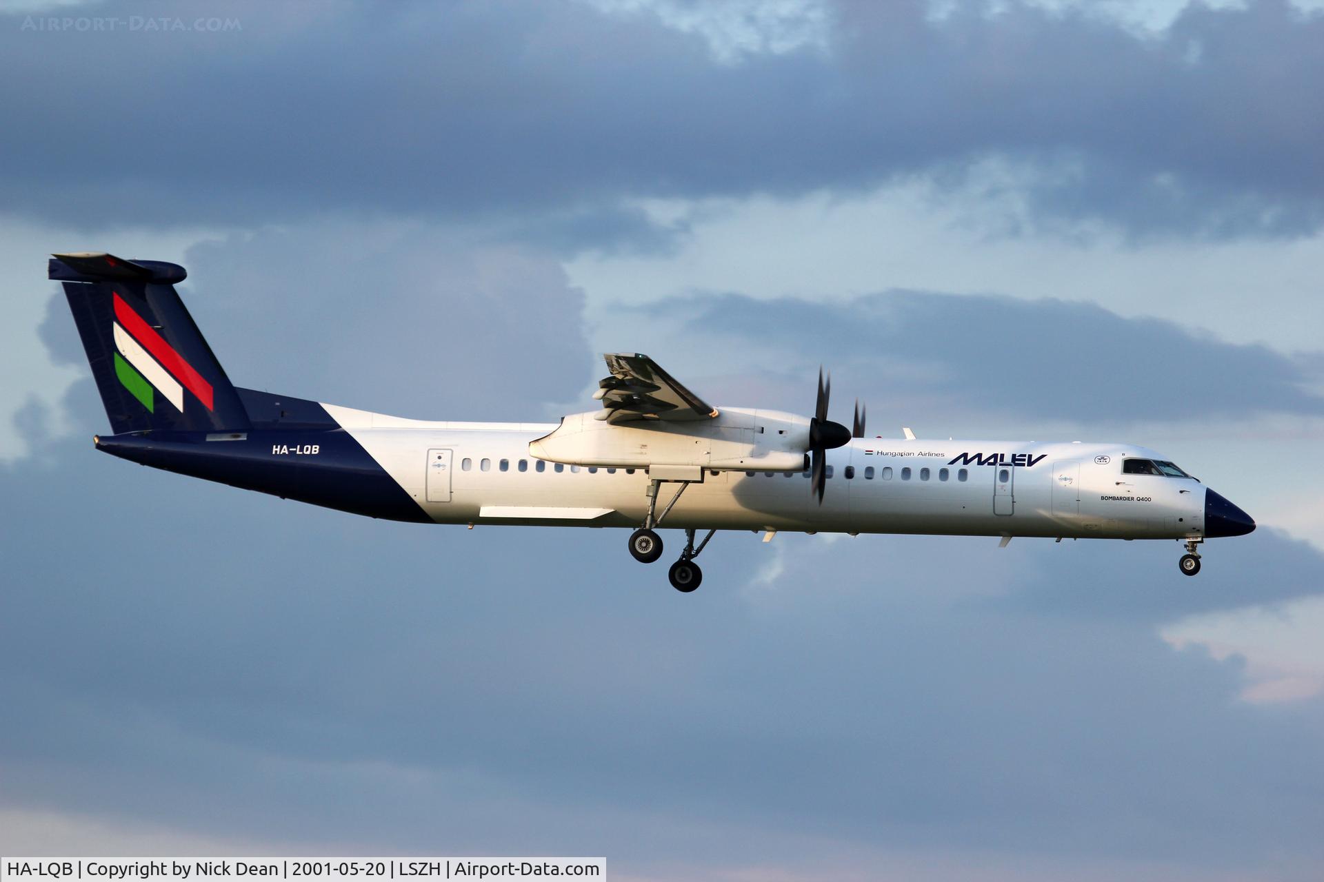 HA-LQB, 2001 De Havilland Canada DHC-8-402Q Dash 8 C/N 4057, LSZH/ZRH