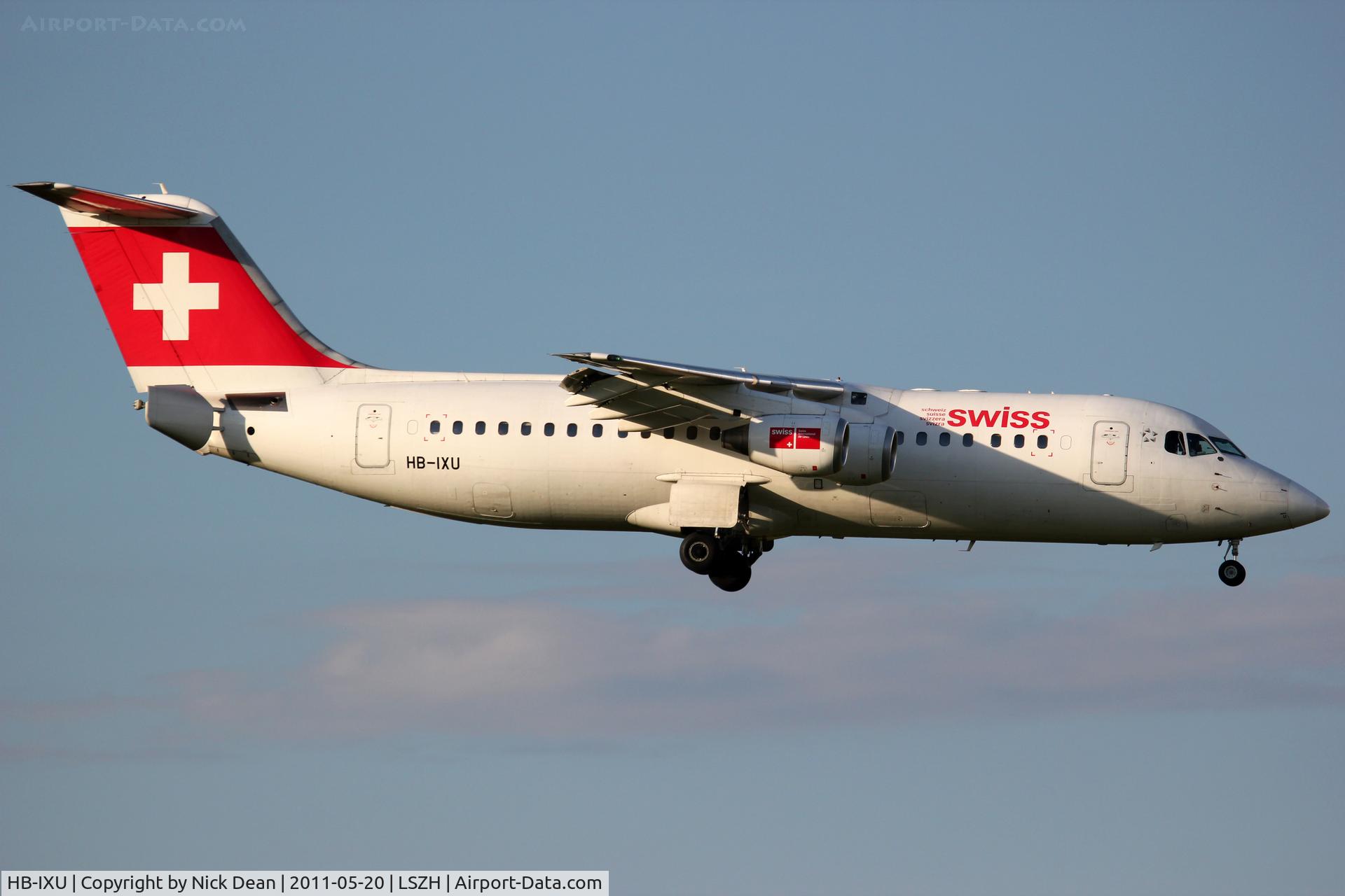 HB-IXU, 1995 British Aerospace Avro 146-RJ100 C/N E3276, LSZH/ZRH