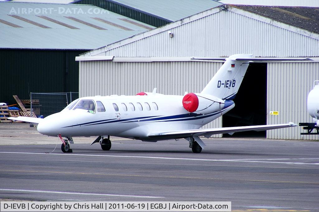 D-IEVB, 2009 Cessna 525A CitationJet CJ2+ C/N 525A-0459, visitor to Staverton