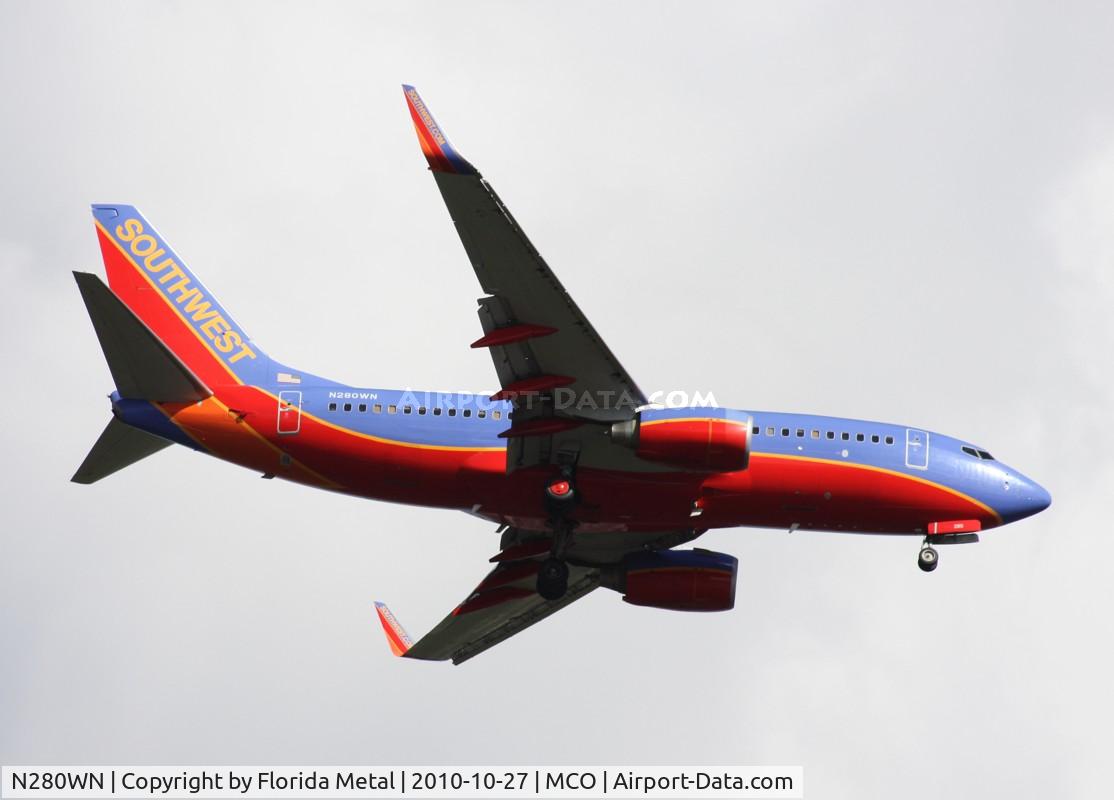 N280WN, 2007 Boeing 737-7H4 C/N 32533, Southwest 737
