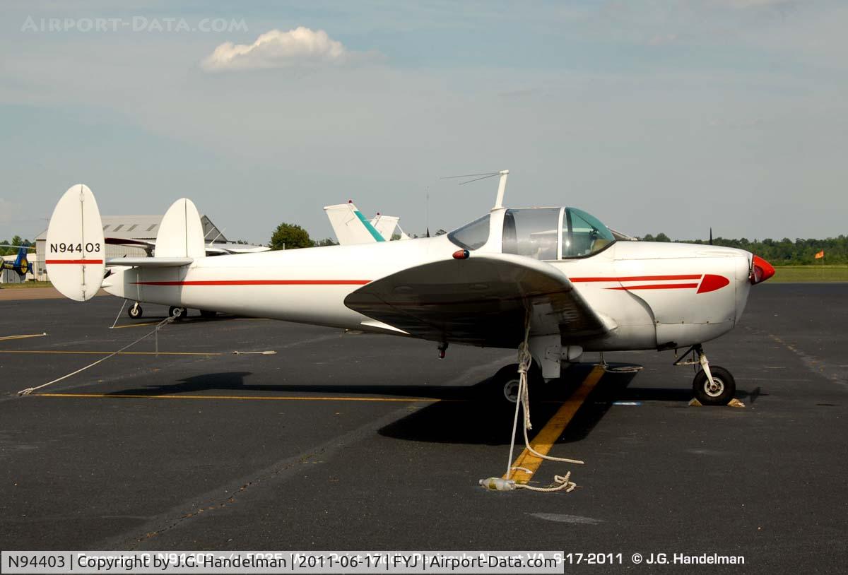 N94403, 1949 Erco 415G Ercoupe C/N 5035, at West Point VA