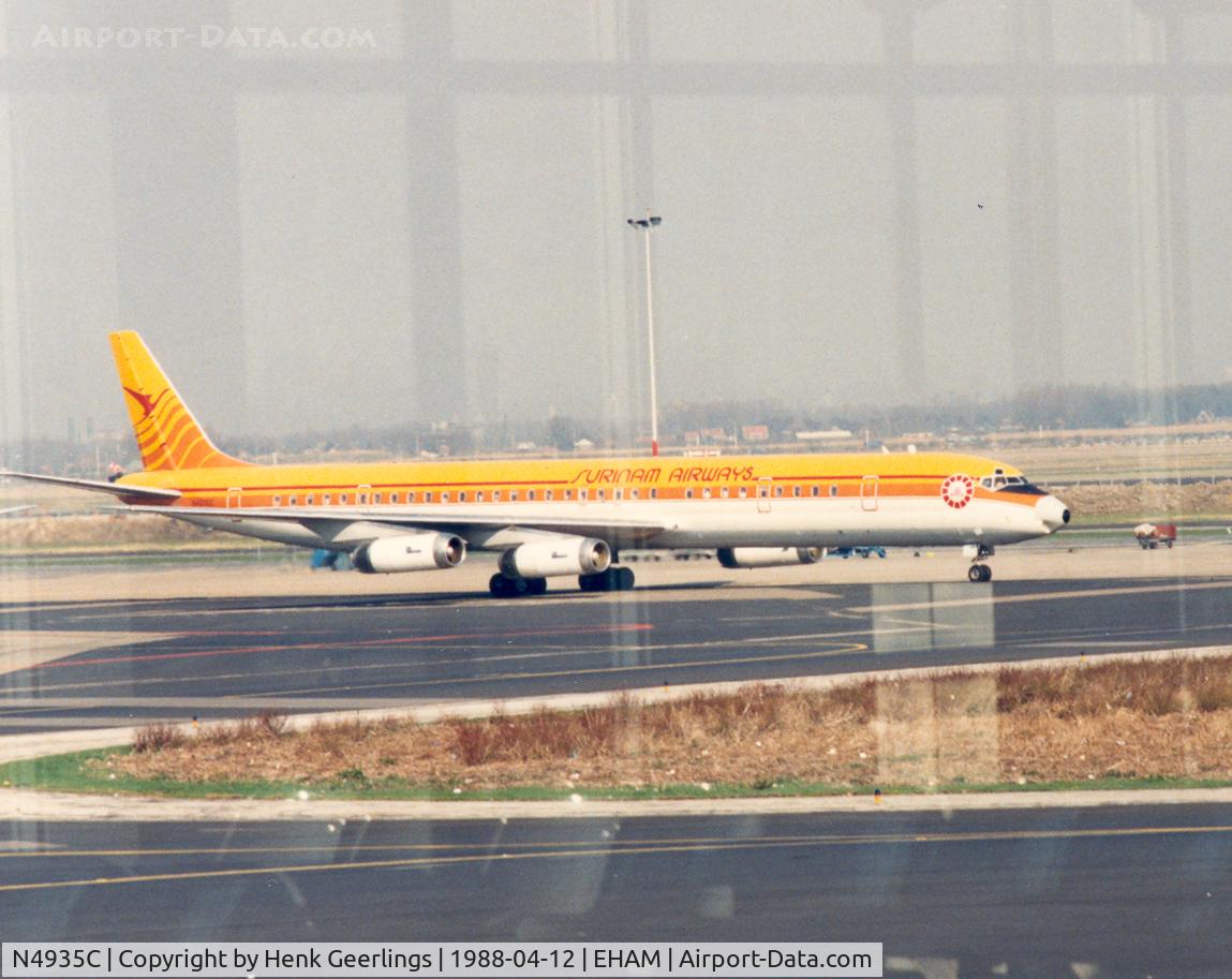 N4935C, 1968 Douglas DC-8-63 C/N 45931, Surinam Airways