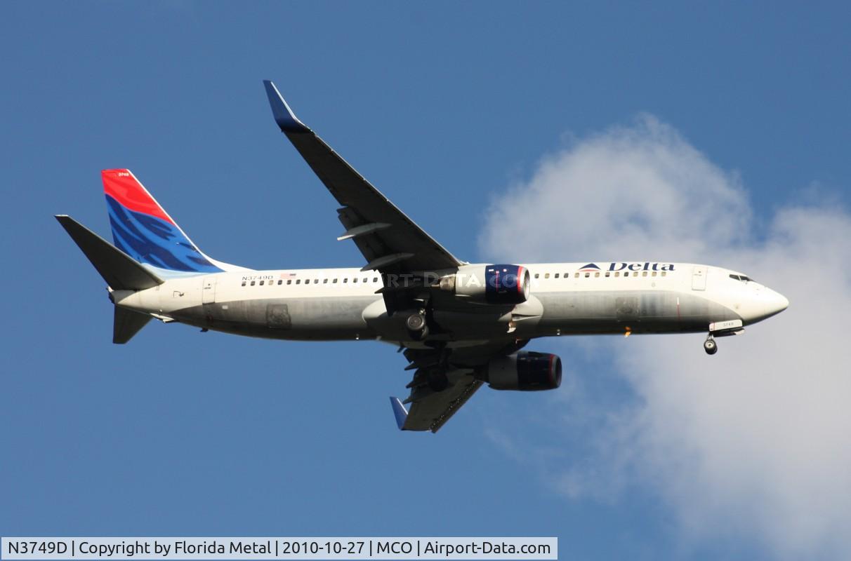 N3749D, 2001 Boeing 737-832 C/N 30490, Delta 737-800