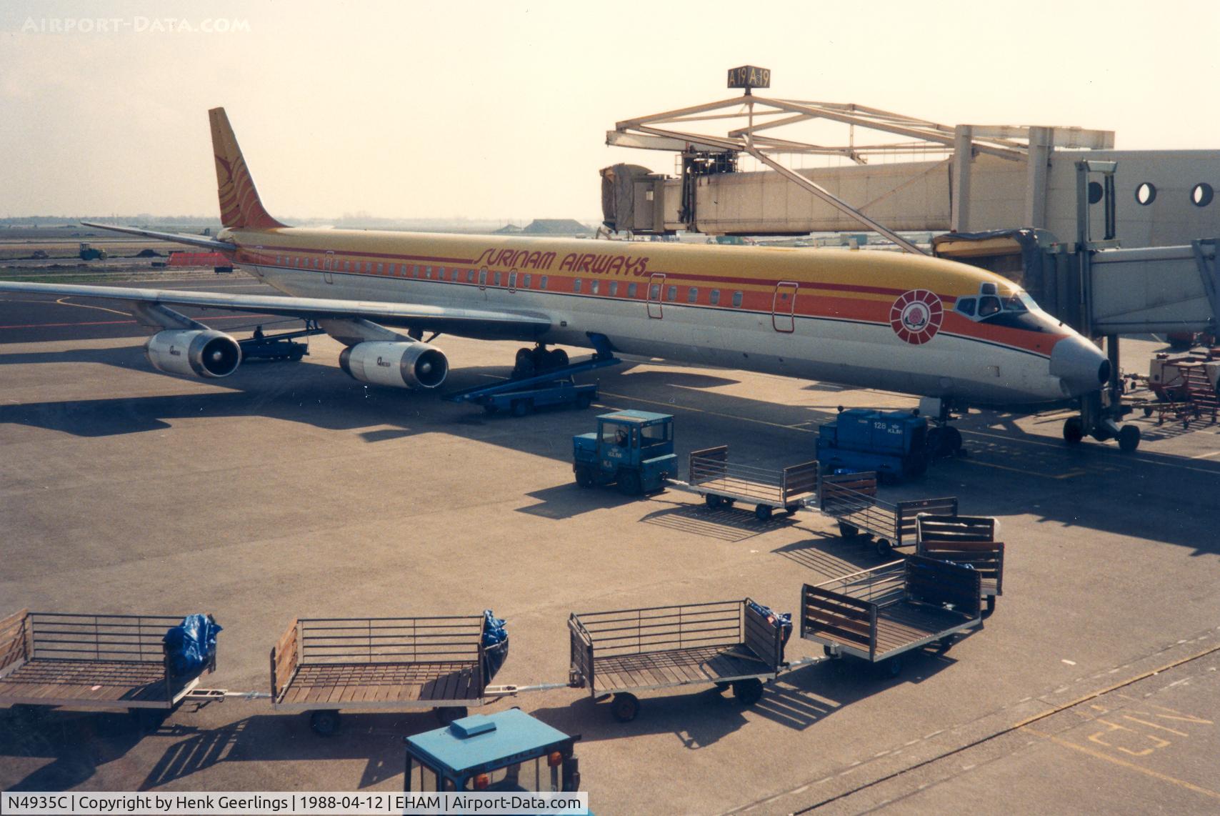 N4935C, 1968 Douglas DC-8-63 C/N 45931, Surinam Airways