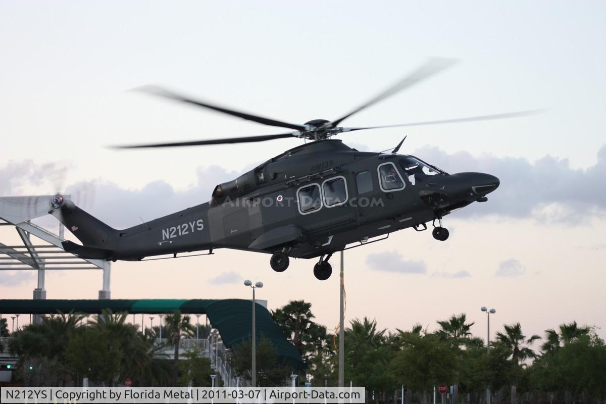 N212YS, AgustaWestland AW-139 C/N 41237, AW139 military prototype leaving Heliexpo Orlando