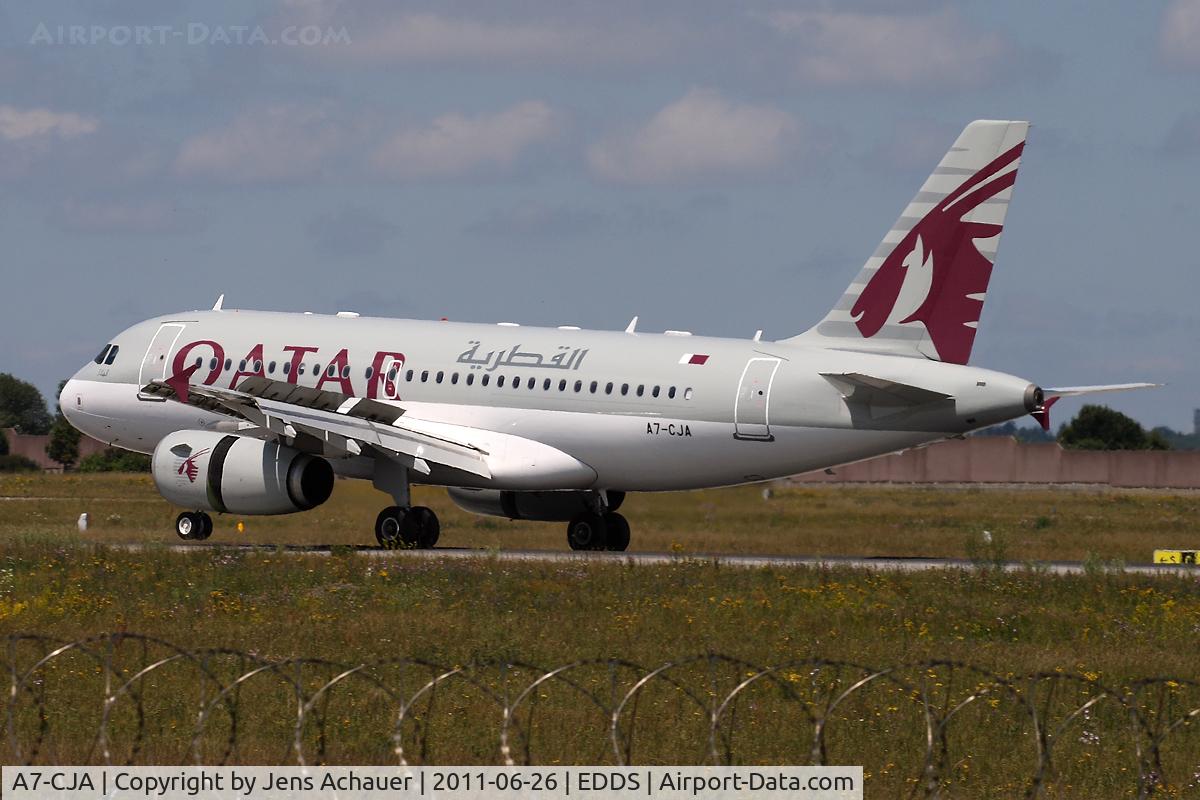 A7-CJA, Airbus A319-133LR C/N 1656, Arriving STR after flight from DOH