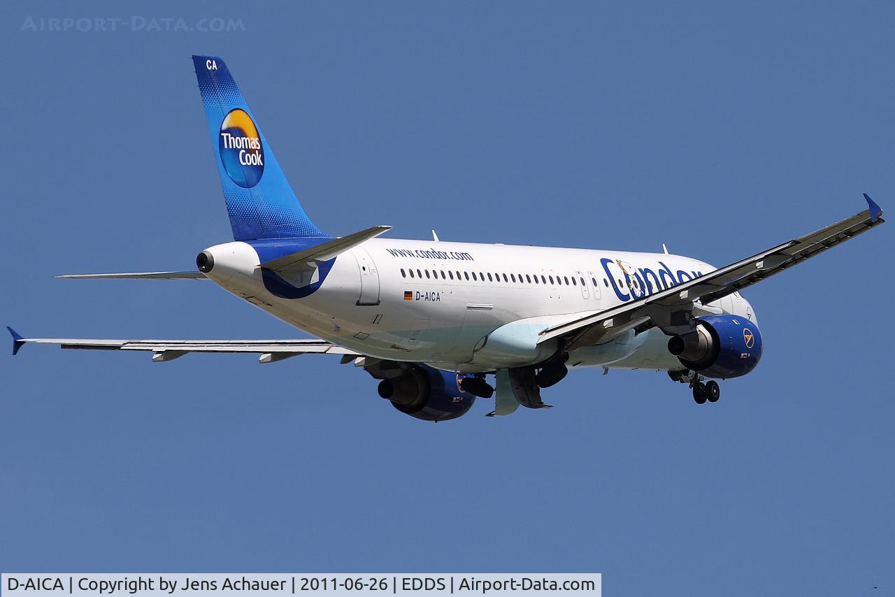 D-AICA, 1998 Airbus A320-212 C/N 774, Departing STR