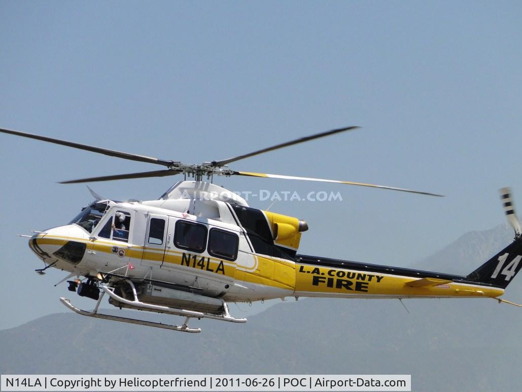 N14LA, 2005 Bell 412EP C/N 36393, Returning to LA County helipads after arriving from Barton