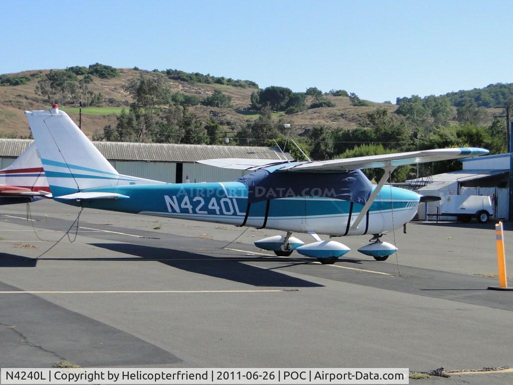 N4240L, 1966 Cessna 172G C/N 17254309, Covered, tied down, and parked in transient parking