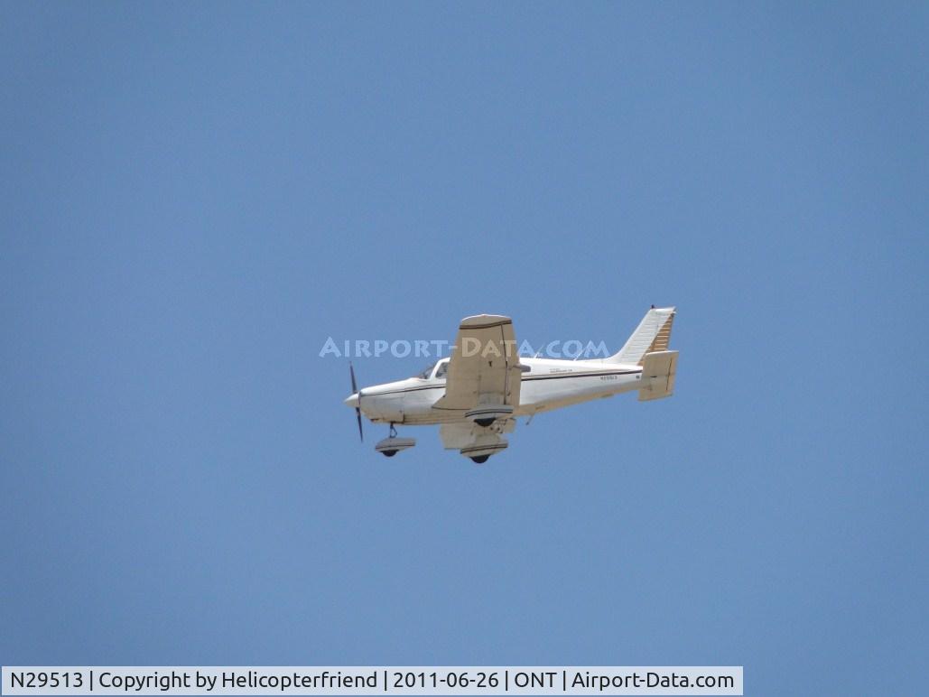 N29513, 1979 Piper PA-28-161 C/N 28-7916436, On final to runway 26L in front of an inbound Southwest 737 who is on final to runway26R