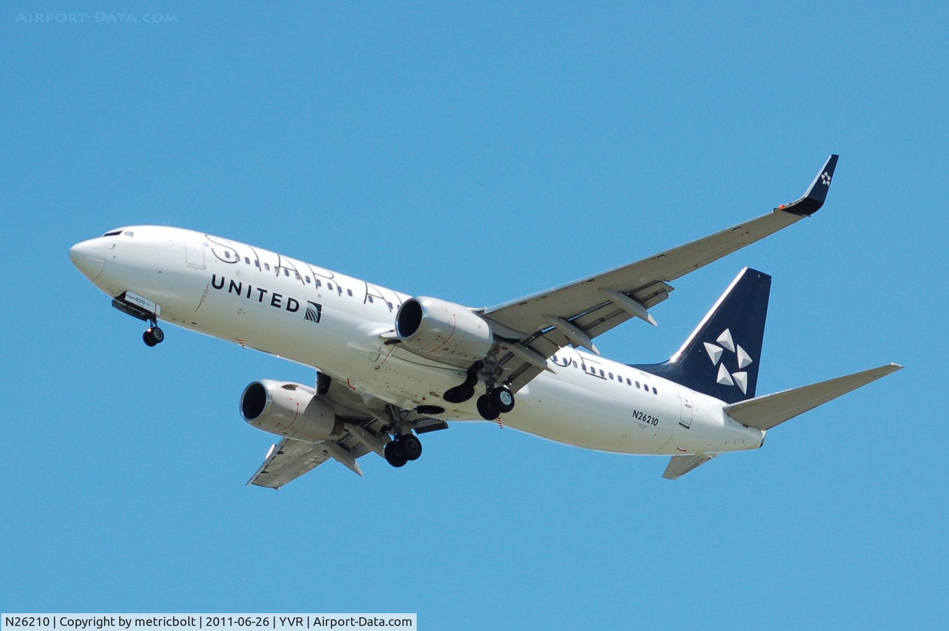 N26210, 1998 Boeing 737-824 C/N 28770, Landing at YVR