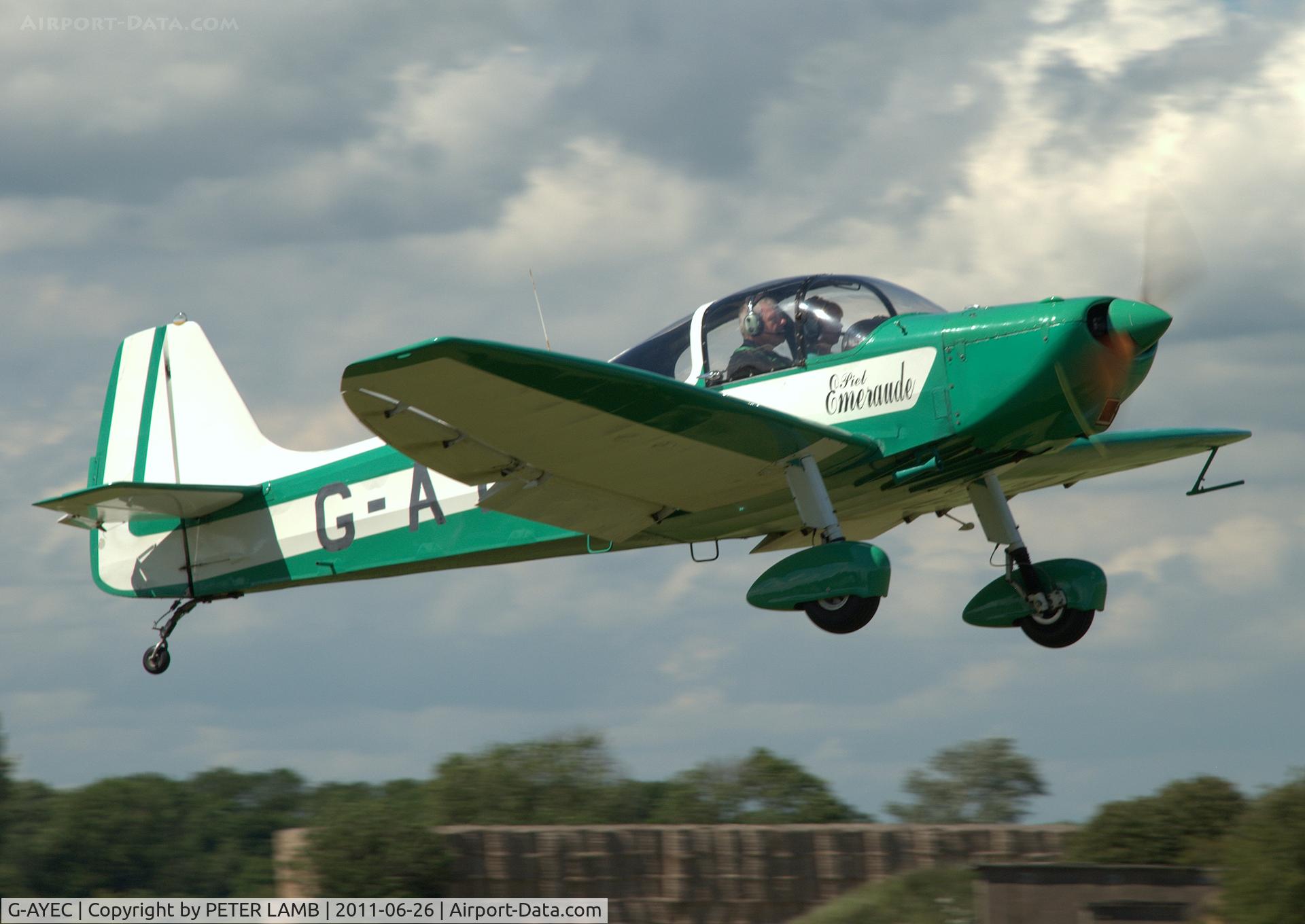 G-AYEC, 1958 Piel CP-301A Emeraude C/N 249, Photo taken at Breighton E.Yorks.