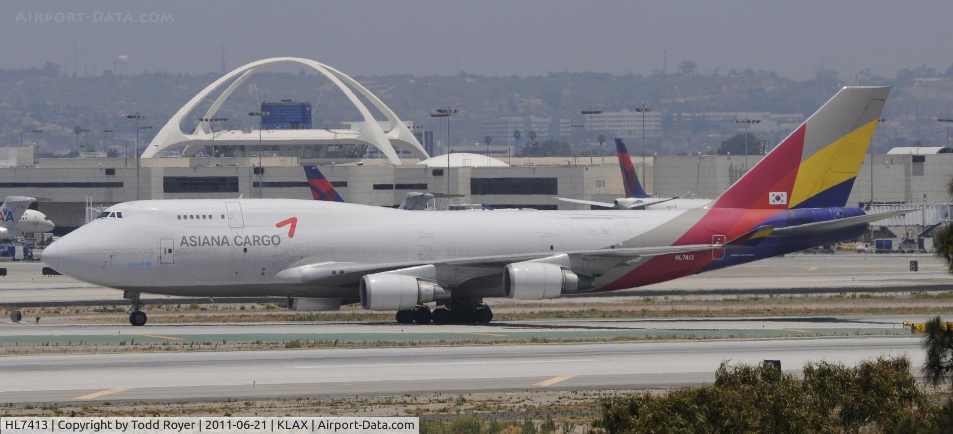 HL7413, 1991 Boeing 747-48ESF C/N 25405, Arriving LAX