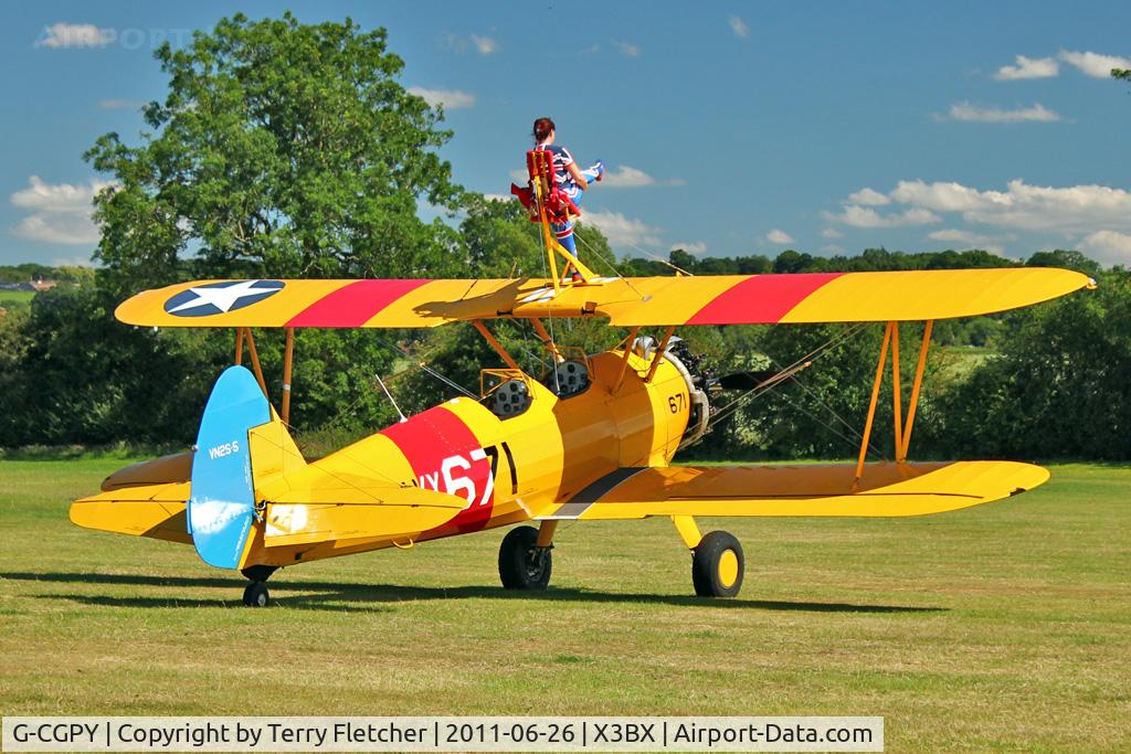 G-CGPY, 1945 Boeing E75N1 C/N 75-5303, 1945 Boeing E75N1, c/n: 75-5303 wears Serial 671 Navy and comes complete with Lady Wing Walker