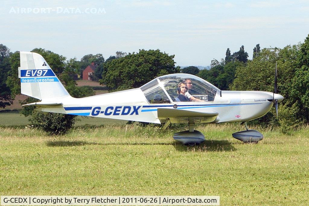 G-CEDX, 2006 Cosmik EV-97 TeamEurostar UK C/N 2827, 2006 Cosmik Aviation Ltd EV-97 TEAMEUROSTAR UK, c/n: 2827 visitor to Baxterley