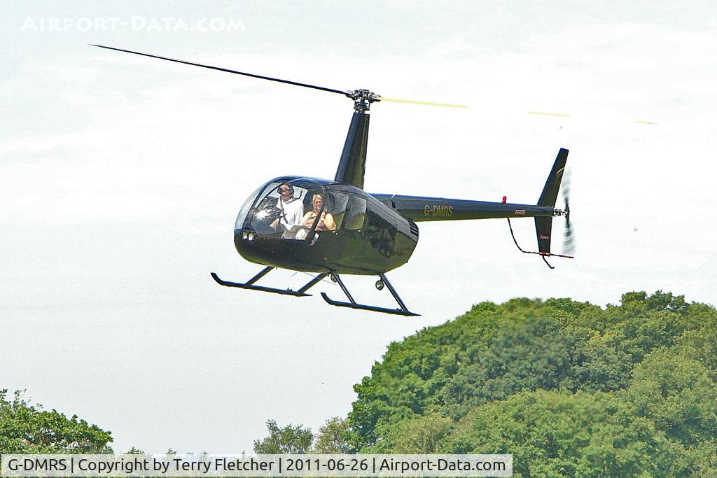 G-DMRS, 2004 Robinson R44 Raven II C/N 10513, 2004 Robinson Helicopter Co Inc ROBINSON R44 II, c/n: 10513 arriving to meet friends at Baxterley