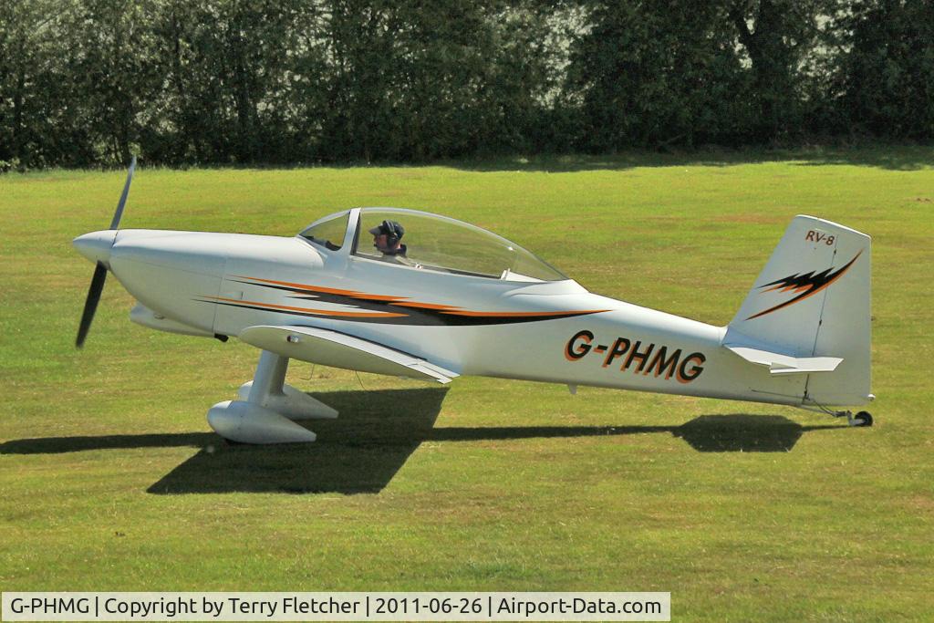 G-PHMG, 2007 Vans RV-8 C/N PFA 303-13639, 2007 Gibson M And Hall Pr VANS RV-8, c/n: PFA 303-13639 visitor to Baxterley