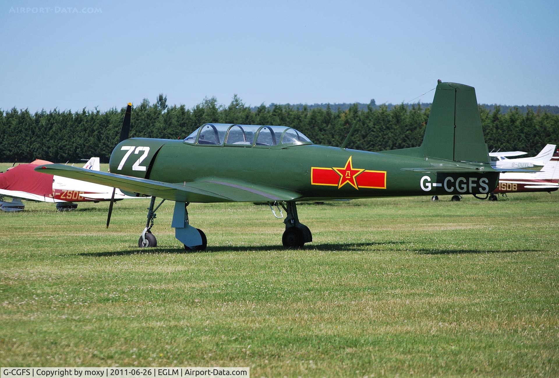 G-CGFS, 1988 Nanchang CJ-6A Chujiao C/N 4532008, Nanchang CJ-6A at White Waltham. Recently re- sprayed.