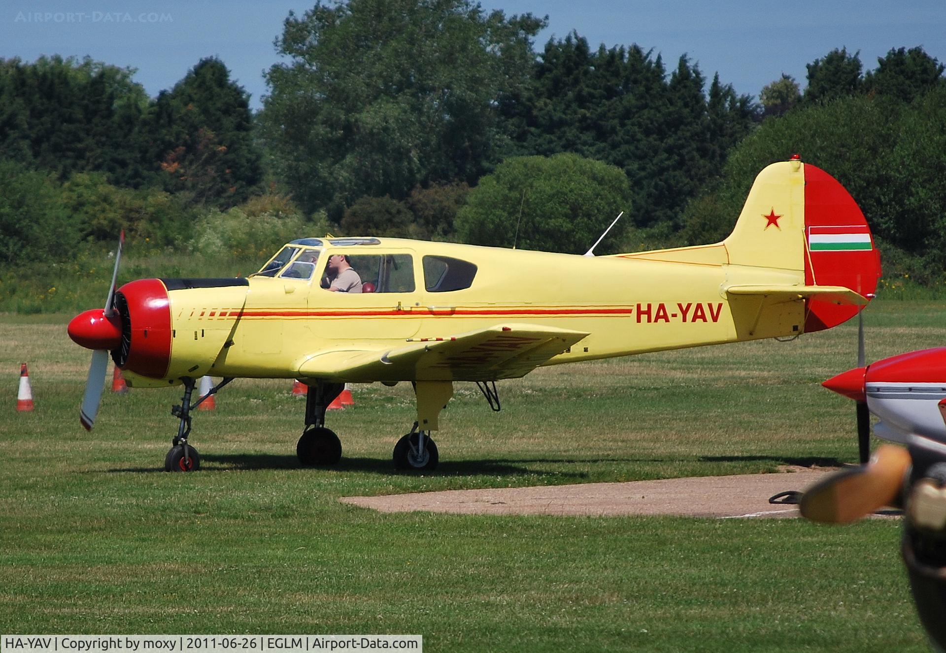 HA-YAV, 1981 Yakovlev Yak-18T C/N 22202047817, Yak-18T at White Waltham.