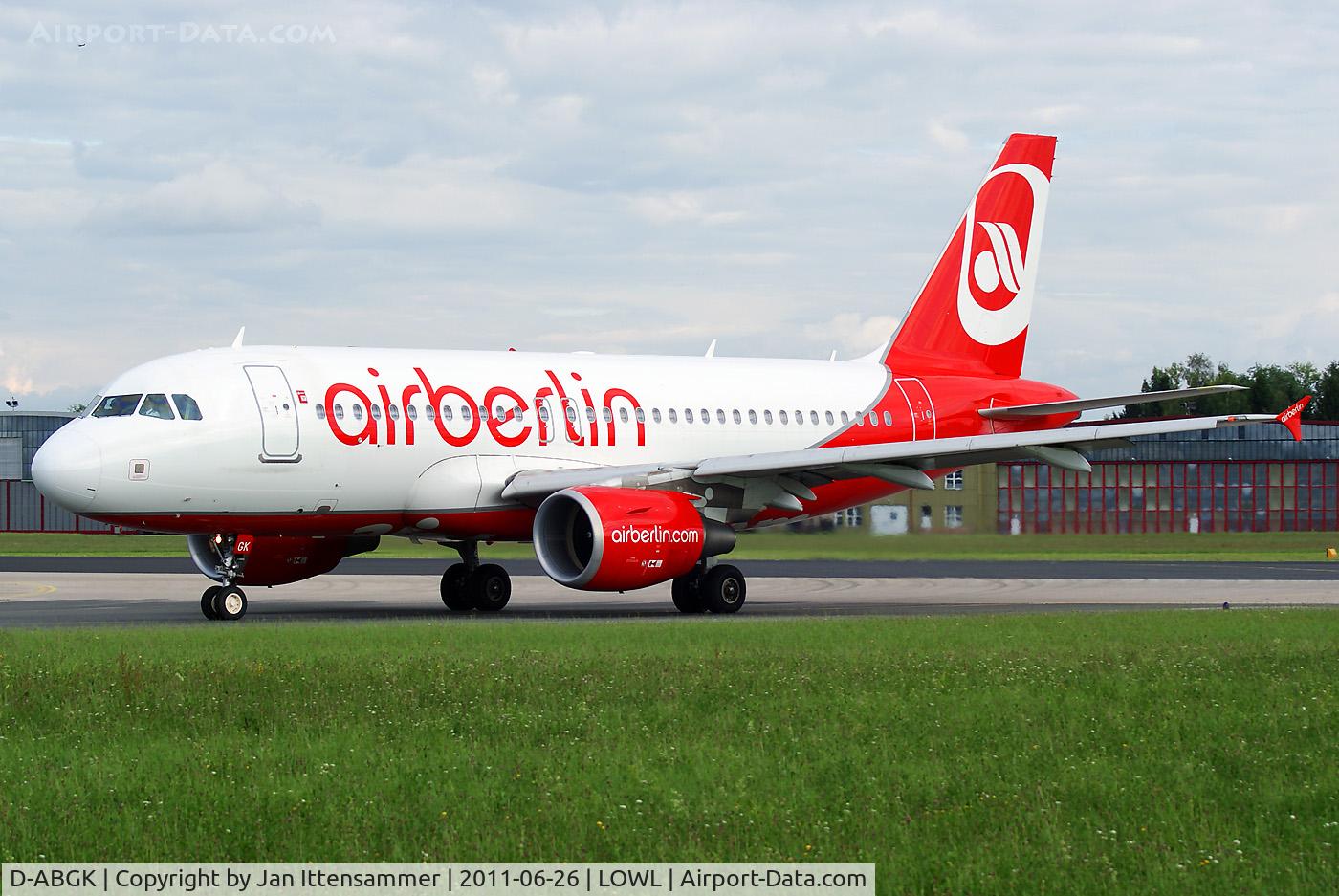 D-ABGK, 2008 Airbus A319-112 C/N 3447, D-ABGK @ LOWL
