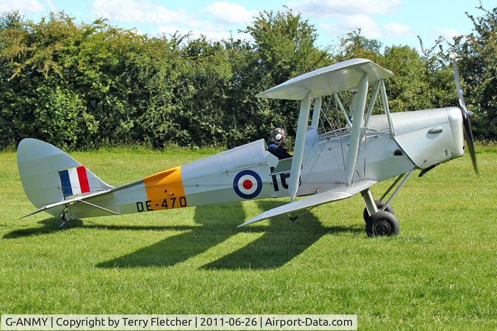 G-ANMY, 1942 De Havilland DH-82A Tiger Moth II C/N 85466, 1942 Morris Motors Ltd DH82A TIGER MOTH, c/n: 85466 at Baxterley