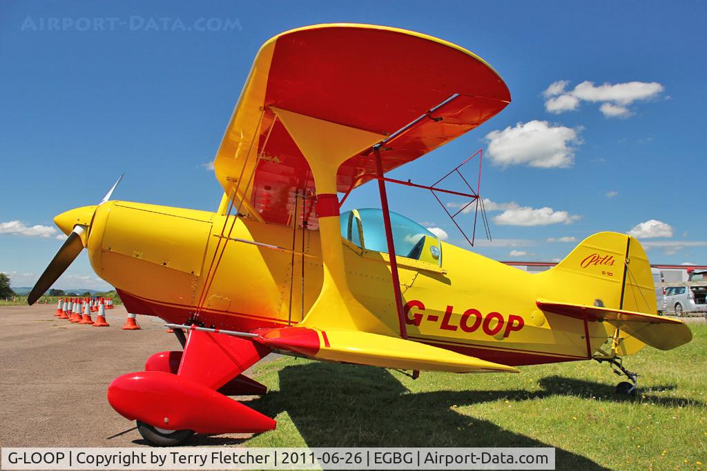 G-LOOP, 1973 Pitts S-1C Special C/N 850, 1973 Mallison D PITTS S-1C (4 AILERON), c/n: 850
resident at Leicester - an explosion of colour on a blue sky day !!
