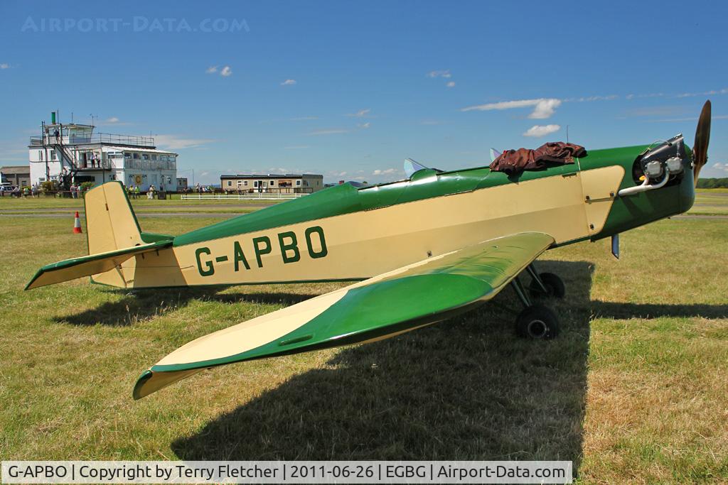 G-APBO, 1960 Druine D-5 Turbi C/N PFA 229, 1960 Druine D.5 Turbi, c/n: PFA 229 at Leicester