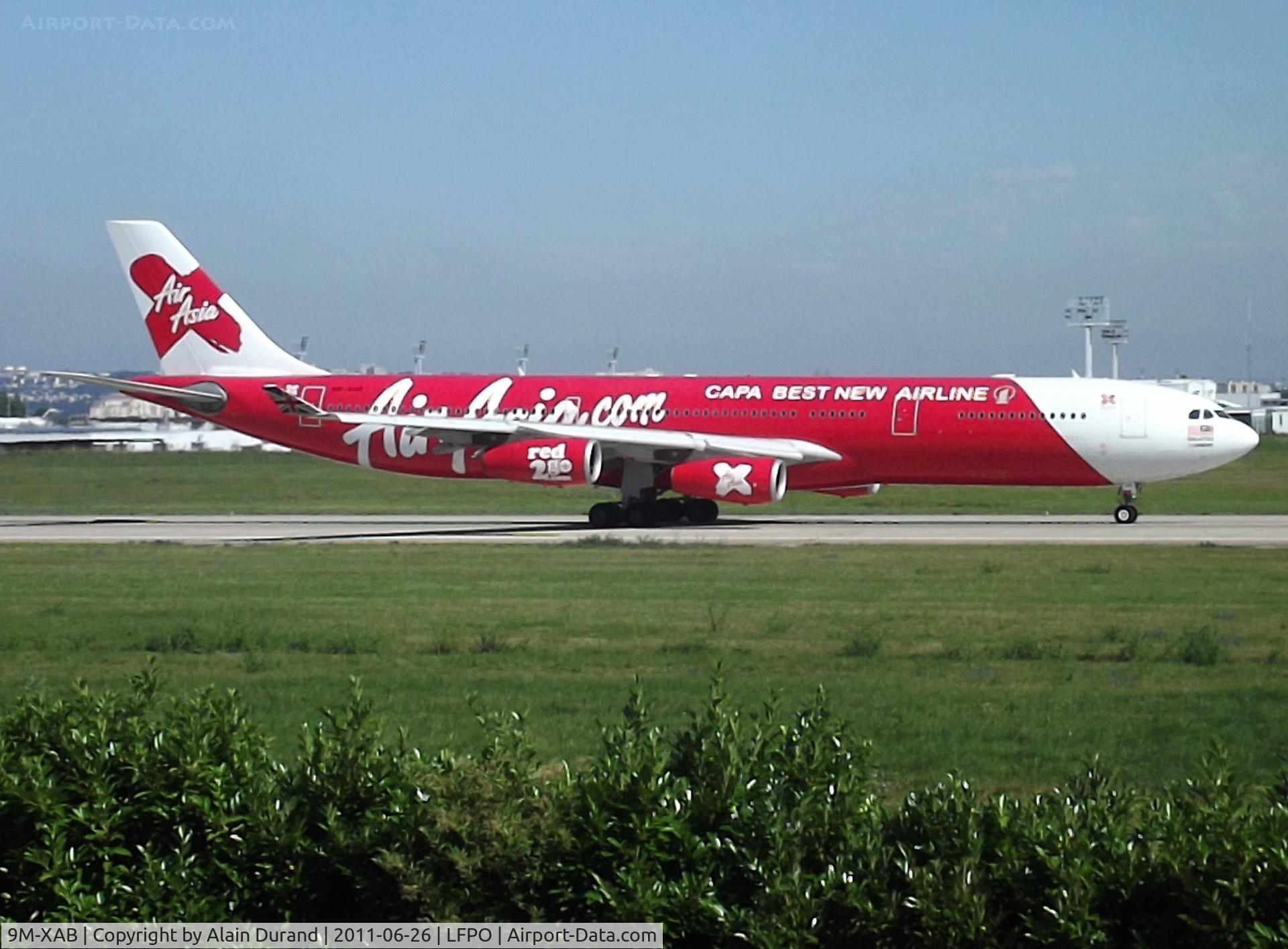 9M-XAB, 1999 Airbus A340-313 C/N 273, one of two former Air Canada fleet members, on runway 08/26, seconds from pushing the throttles